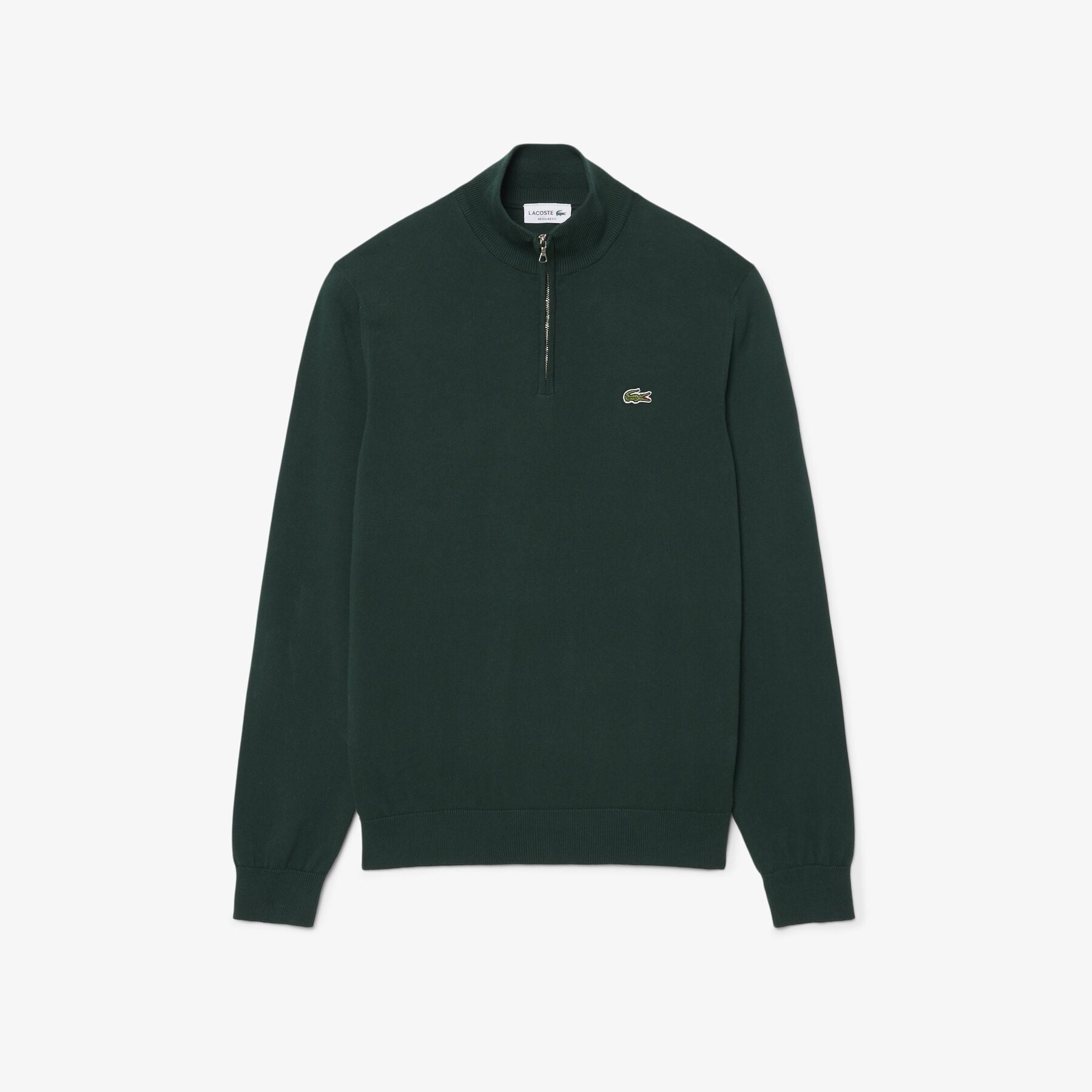 Zipped High Neck Cotton Sweater lacoste zipped high neck cotton sweater