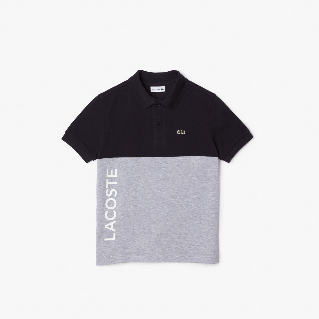 Kids’ Lacoste Organic Cotton Piqué Colourblock Polo Shirt