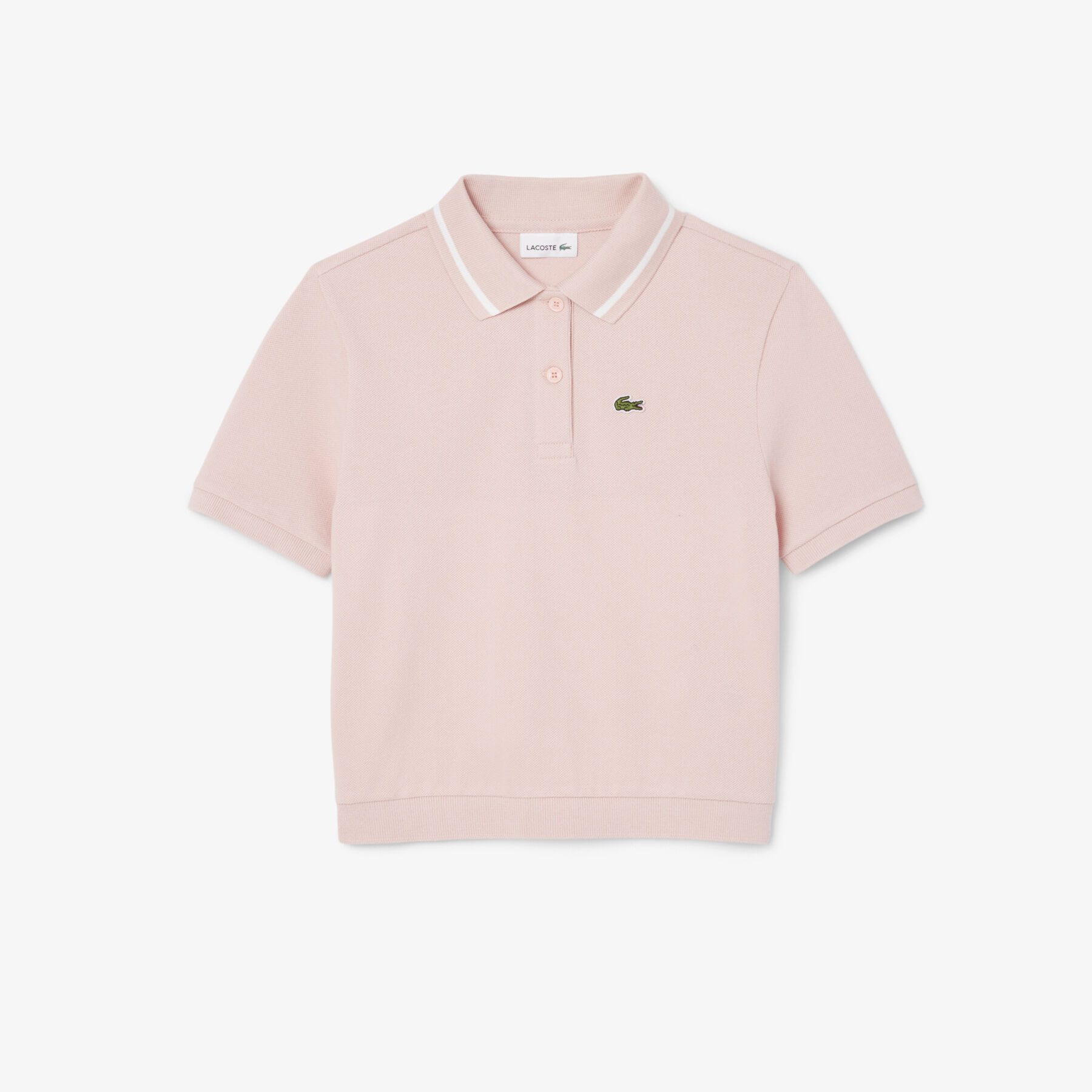 lacoste pleat back petit pique polo shirt