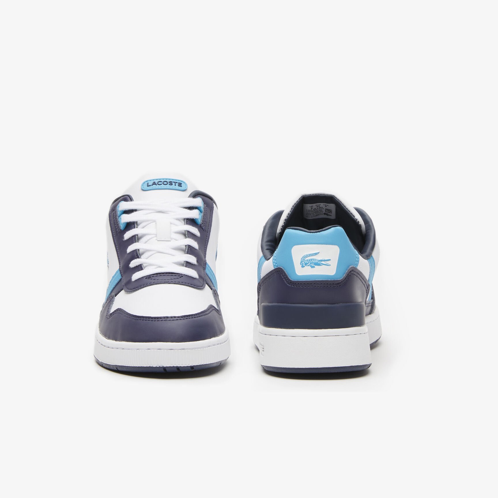 Men's Lacoste T-Clip Leather Colour Block Trainers Men's Lacoste T-Clip Leather Colour Block Trainers