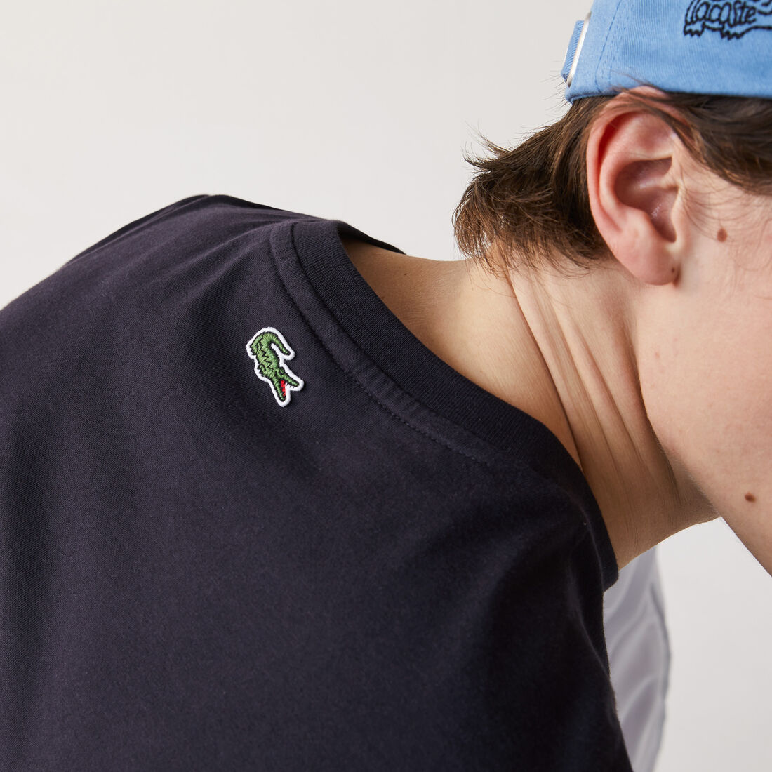 Men's Crew Neck Crocodile Embroidery Cotton T-shirt Men's Crew Neck Crocodile Embroidery Cotton T-shirt