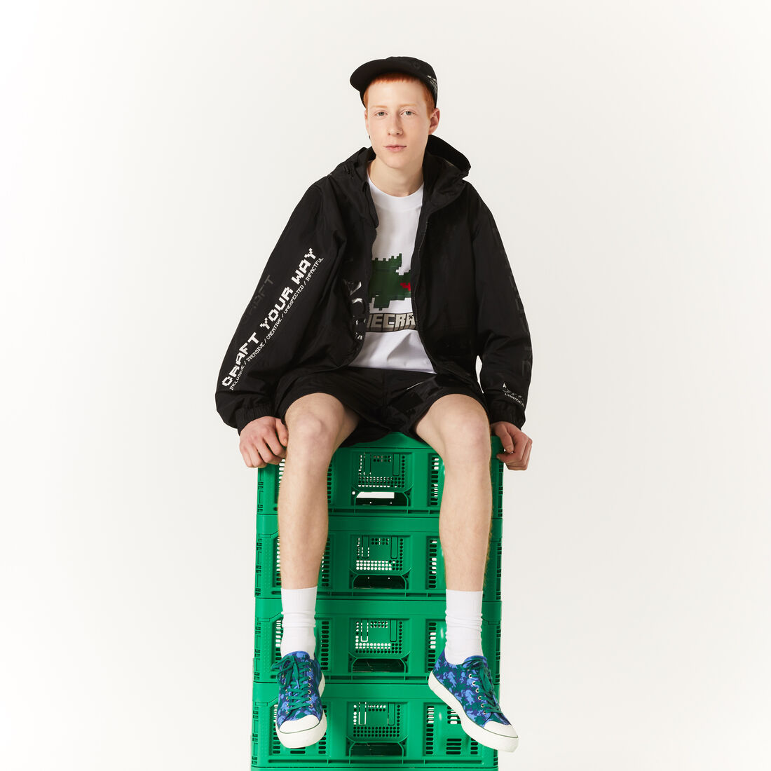 Unisex Lacoste L!VE x Minecraft Zippered Jacket Unisex Lacoste L!VE x Minecraft Zippered Jacket