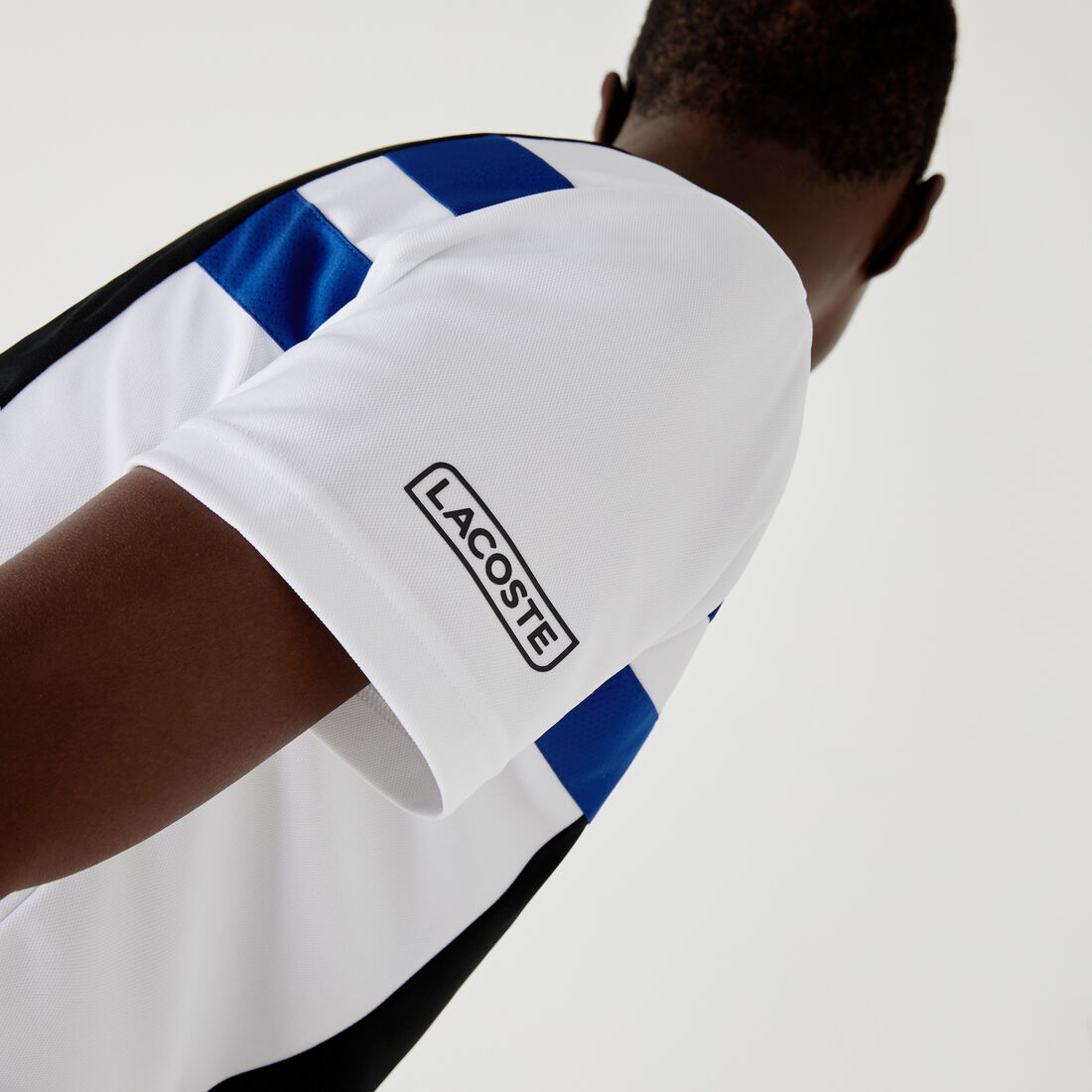 تي شيرت للتنس من البيكيه المسامي مع كتل لونية مجموعة Lacoste SPORT للرجال تي شيرت للتنس من البيكيه المسامي مع كتل لونية مجموعة Lacoste SPORT للرجال