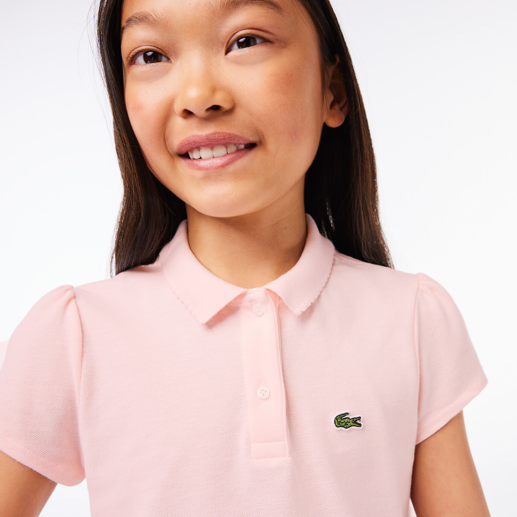 Scalloped Collar Mini Pique Polo Shirt Scalloped Collar Mini Pique Polo Shirt