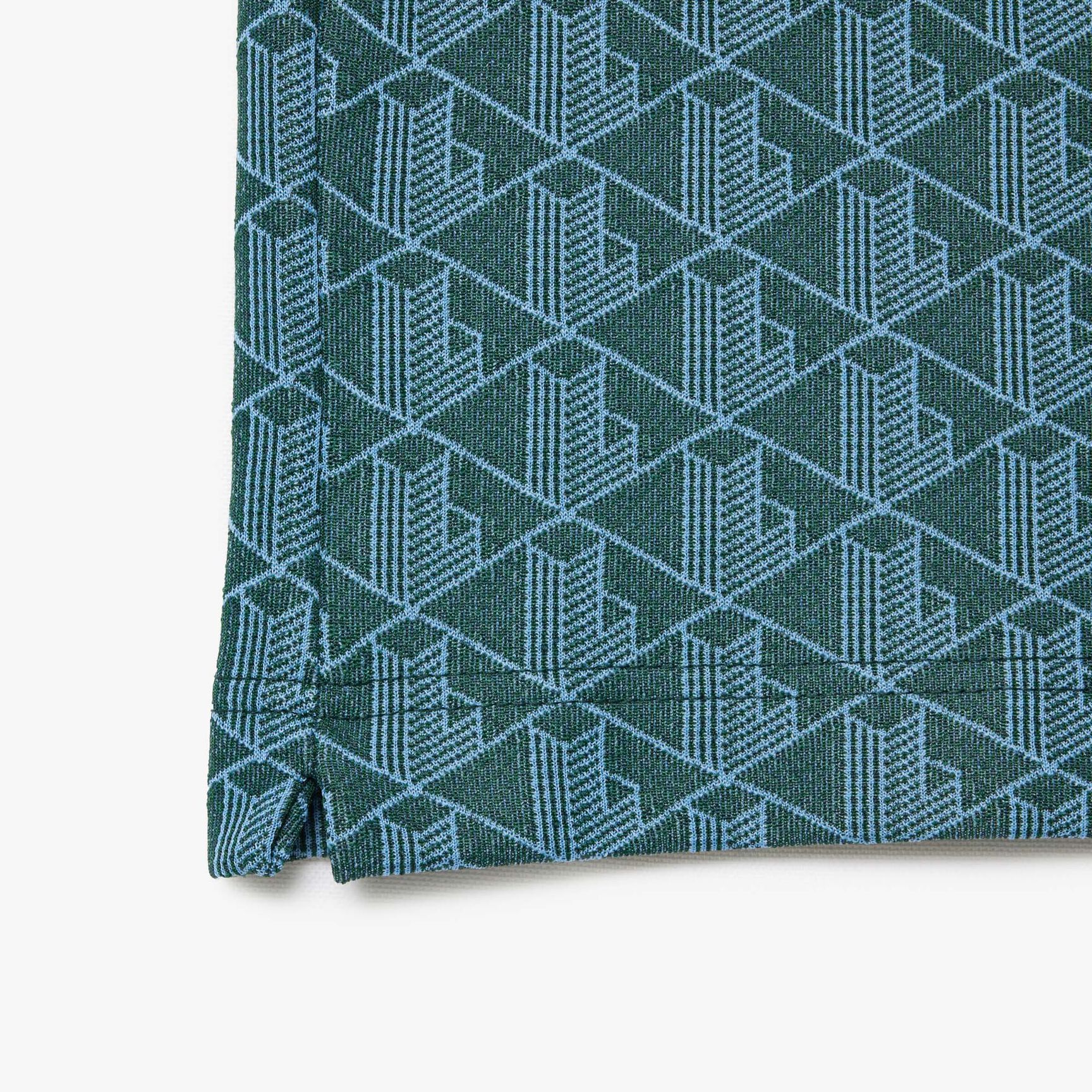 قميص بولو كلاسيكي بقصّة كلاسيكية من قماش الجاكار أحادي اللون