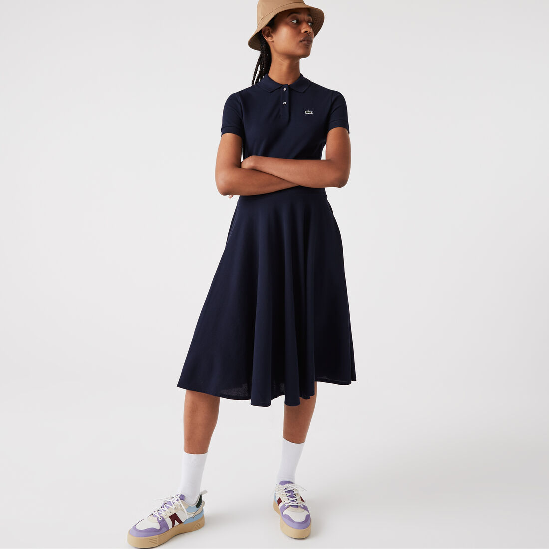 Women’s Fitted Cotton Piqué Polo Dress