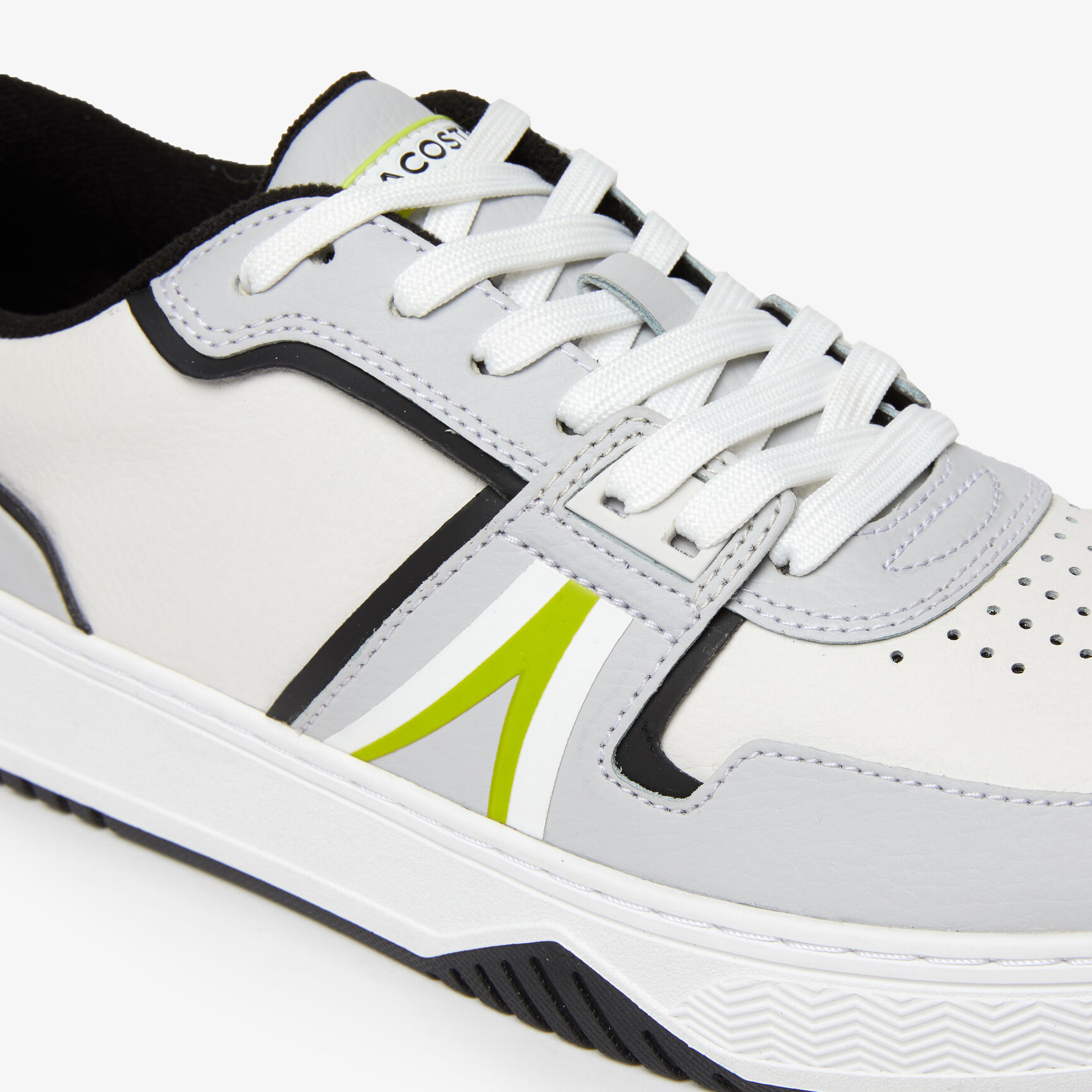Men's Lacoste L001 Leather Colour Contrast Trainers Men's Lacoste L001 Leather Colour Contrast Trainers