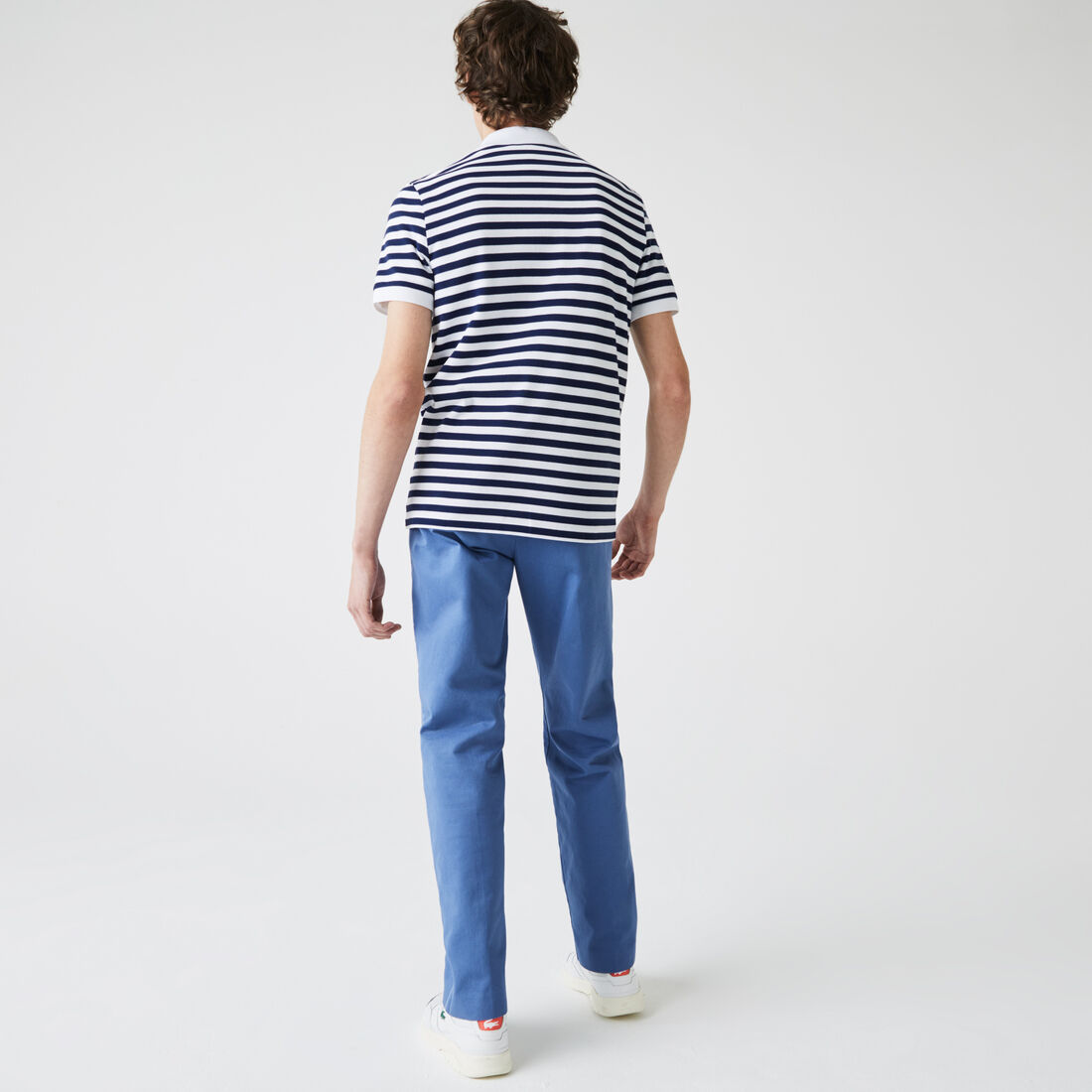 Men’s Lacoste Badge Regular Fit Striped Cotton Piqué Polo Men’s Lacoste Badge Regular Fit Striped Cotton Piqué Polo