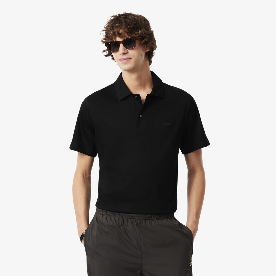 Paris Classic Fit Open Neck Embroidered Polo Shirt