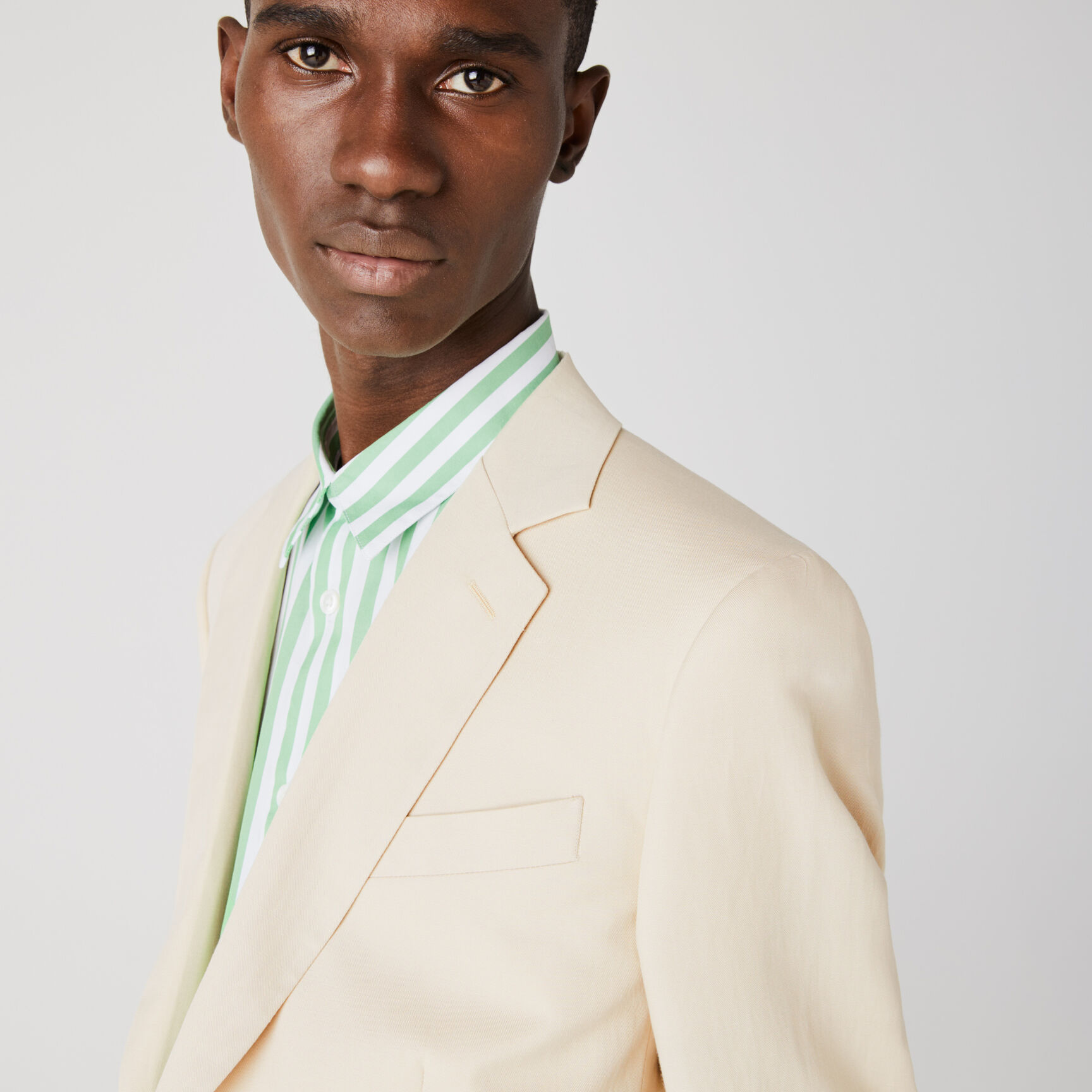 Men’s Straight Fit Cotton And Linen Blend Blazer