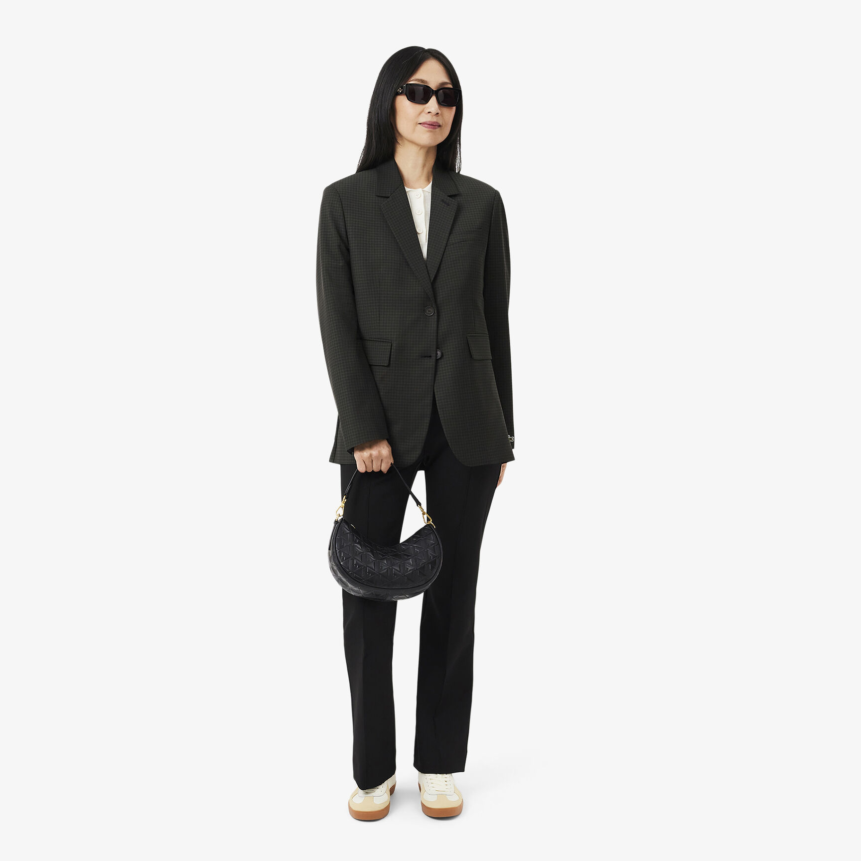 Maheki Embossed Leather Half Moon Purse Maheki Embossed Leather Half Moon Purse