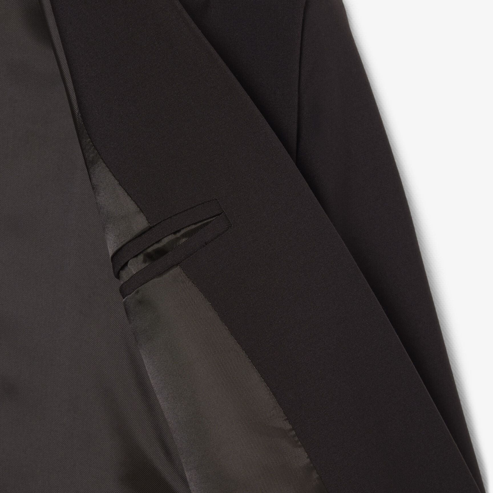 Embroidered Logo Slim Fit Wool Blazer