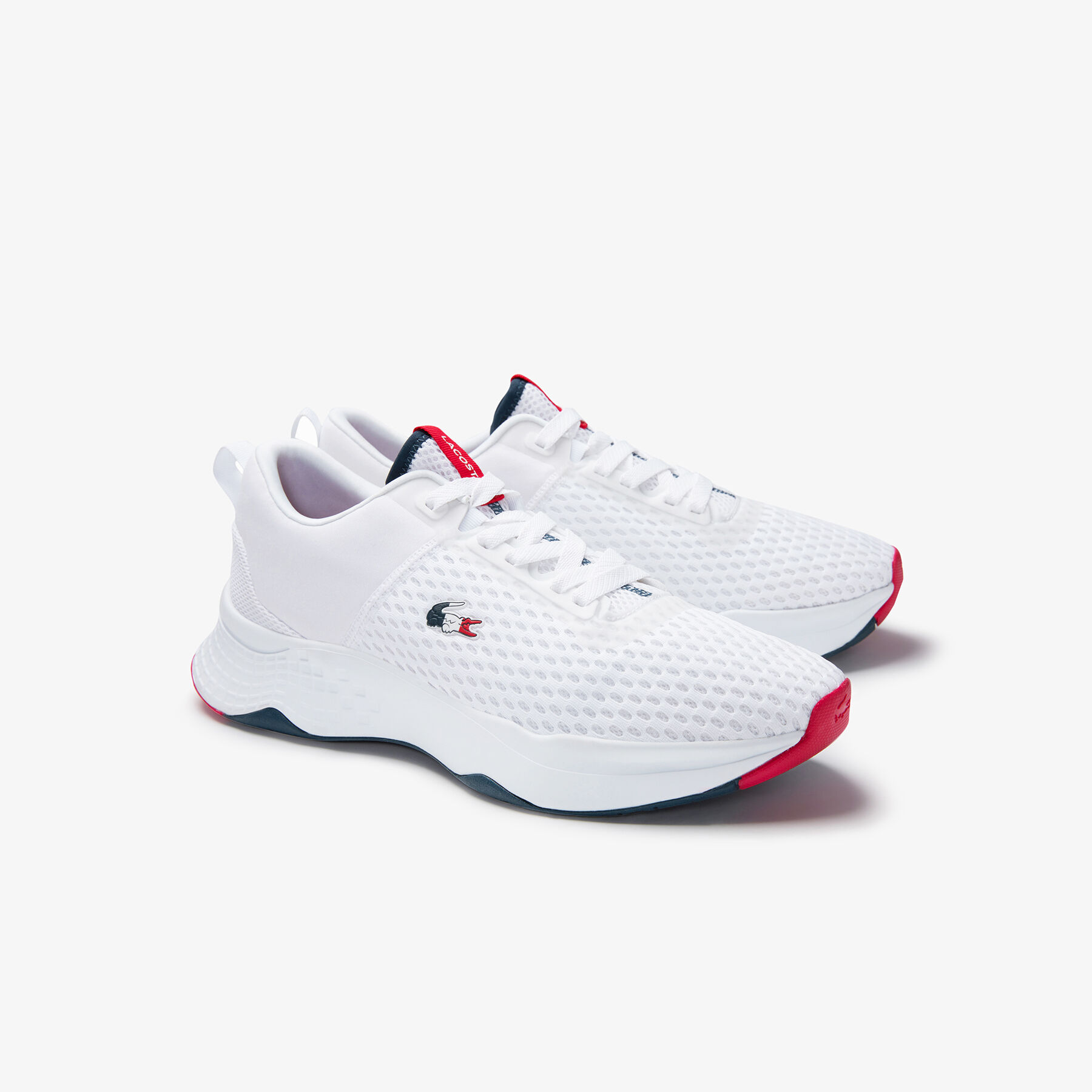 Men's Court-Drive Textured Textile Trainers lacoste men s court drive textured textile trainers