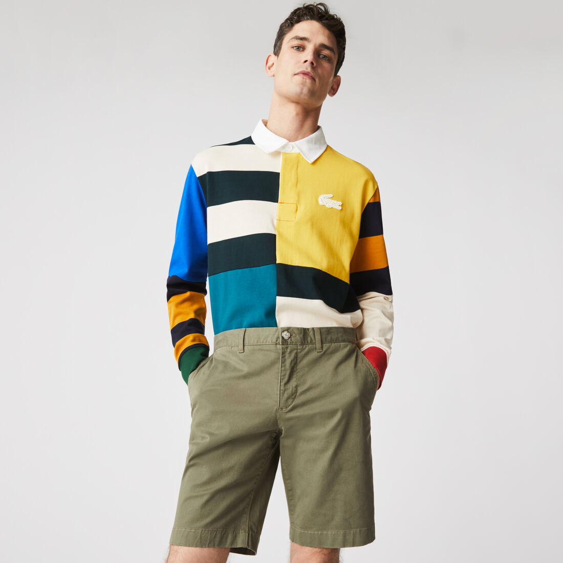 Men's Slim Fit Stretch Gabardine Bermuda Shorts Men's Slim Fit Stretch Gabardine Bermuda Shorts