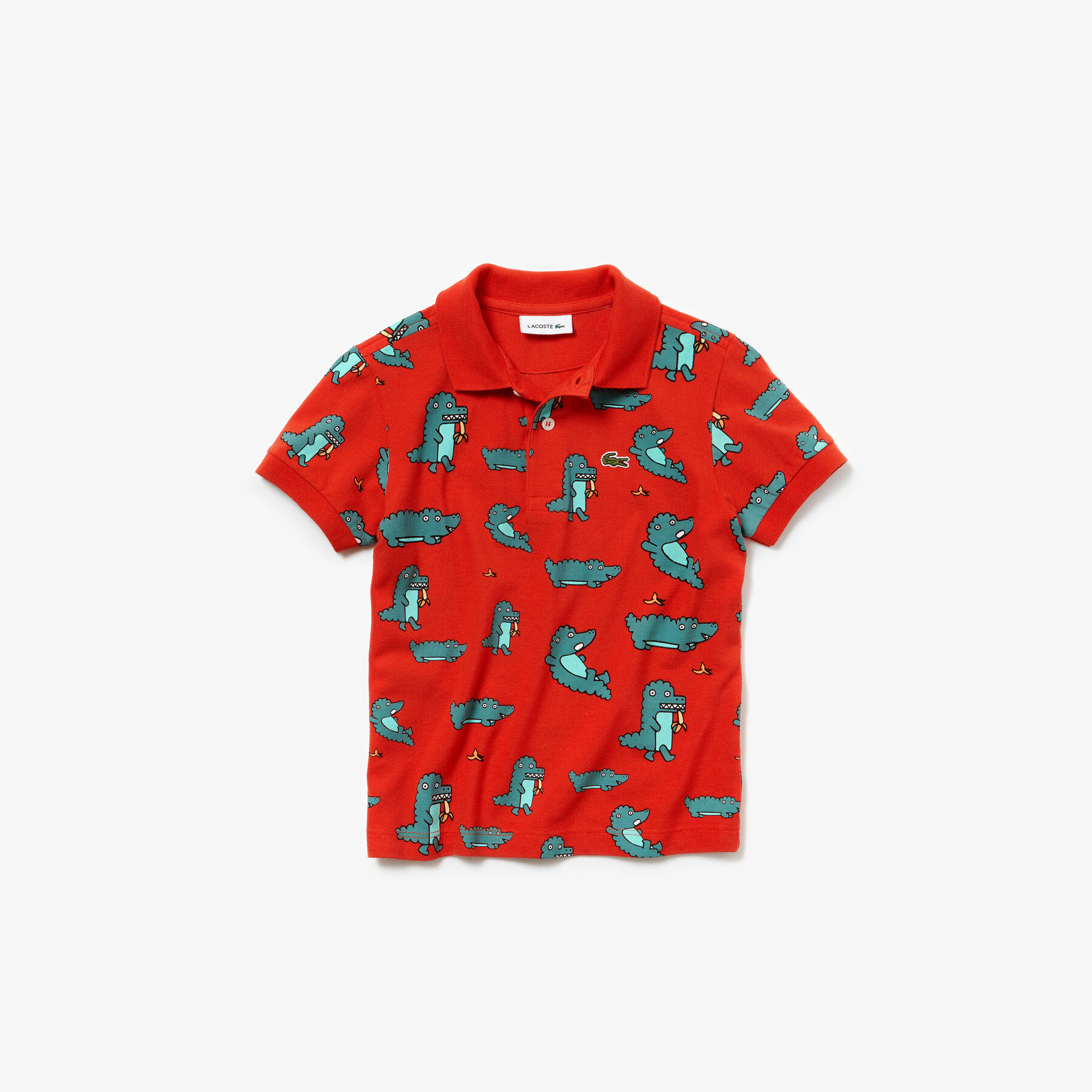 Boys' Lacoste Print Mini Piqué Polo Shirt boys lacoste print mini piqu polo shirt