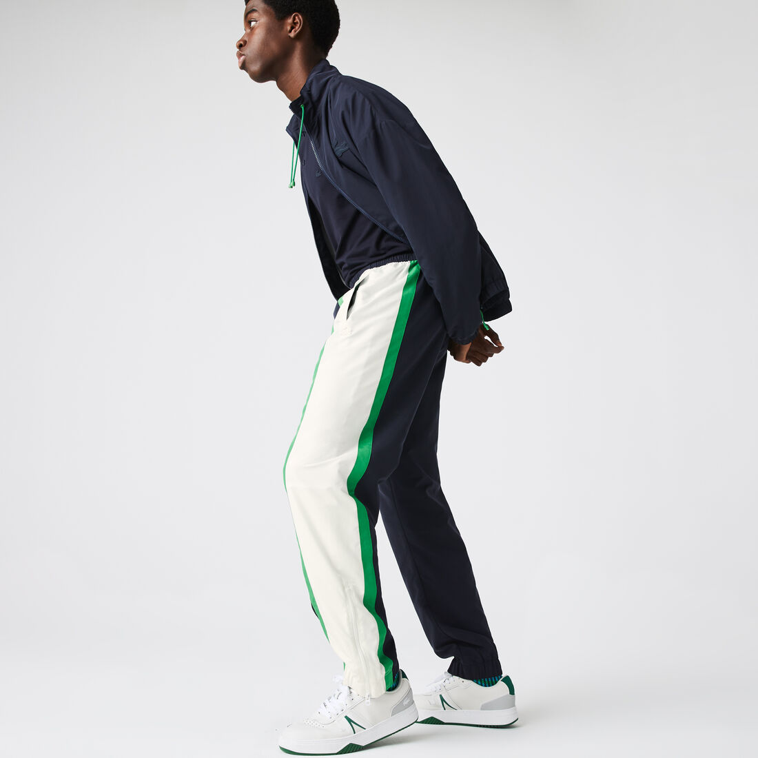 Men's Lightweight, Water-Repellent Colorblock Tracksuit Pants