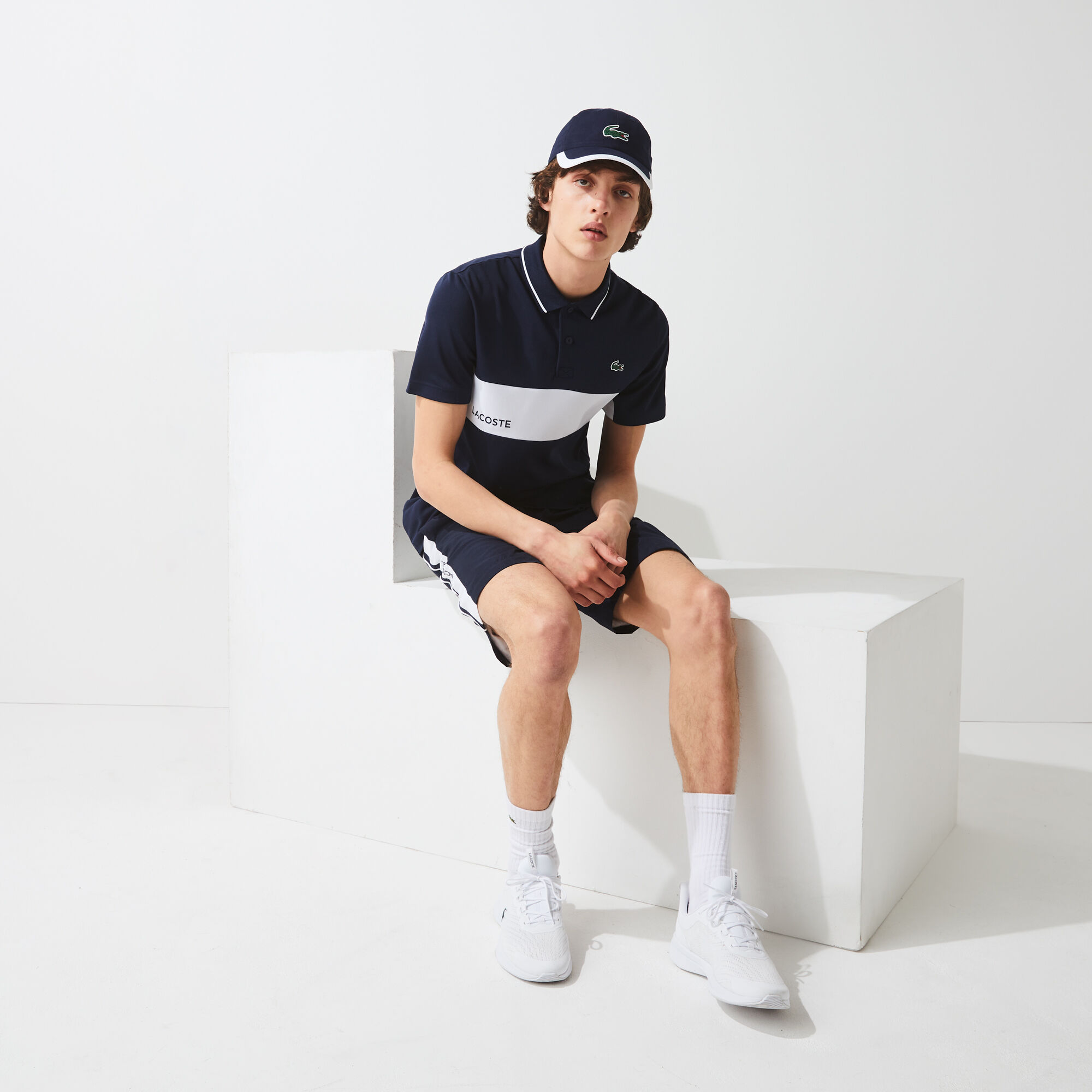 Men’s Lacoste SPORT Colourblock Breathable Resistant Polo Shirt Men’s Lacoste SPORT Colourblock Breathable Resistant Polo Shirt