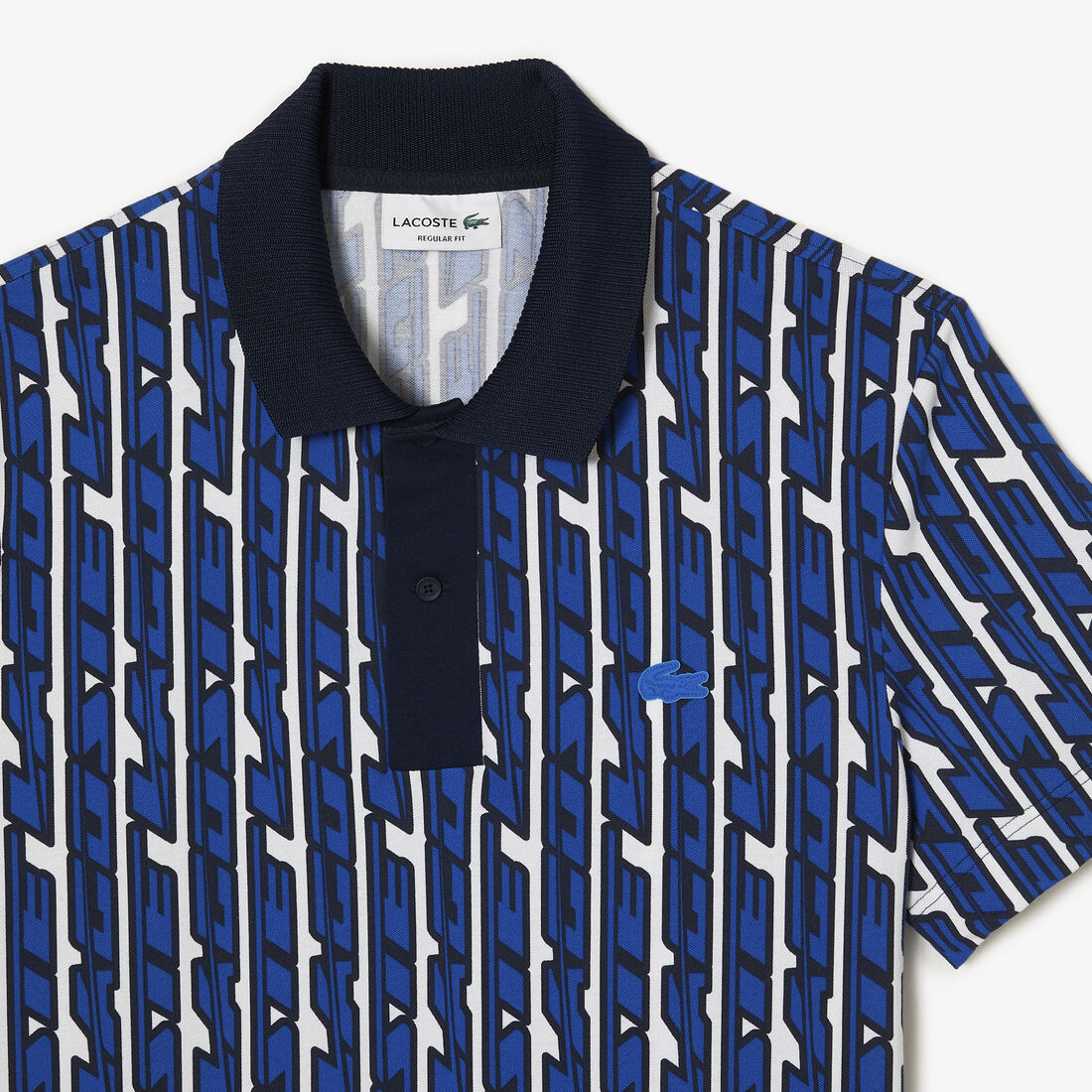 تيشيرت بولو لاكوست بيكيه مطاطي بنقشة بلونين للرجال تيشيرت بولو لاكوست بيكيه مطاطي بنقشة بلونين للرجال