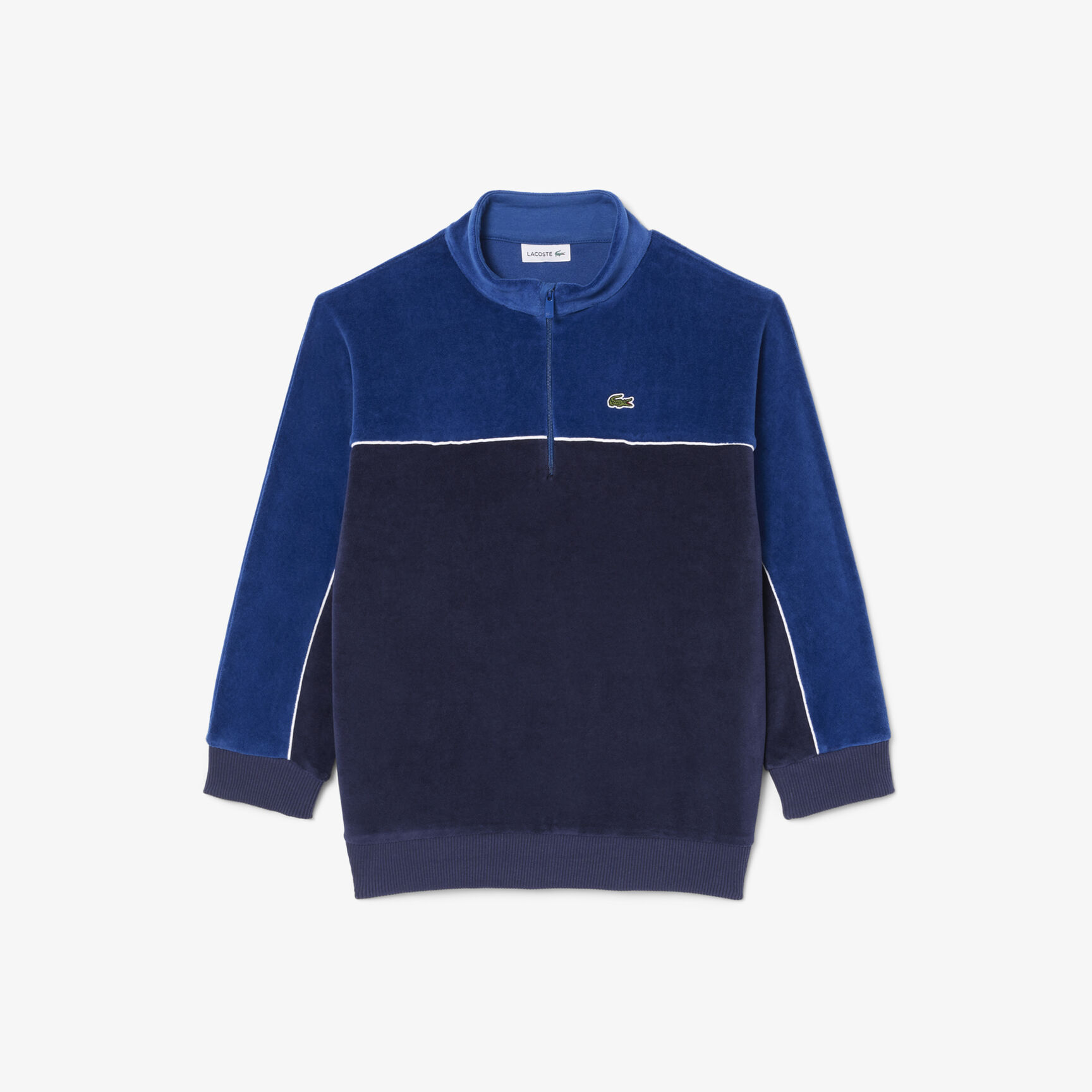 Zipped Velvet Color-Block Sweatshirt Zipped Velvet Color-Block Sweatshirt