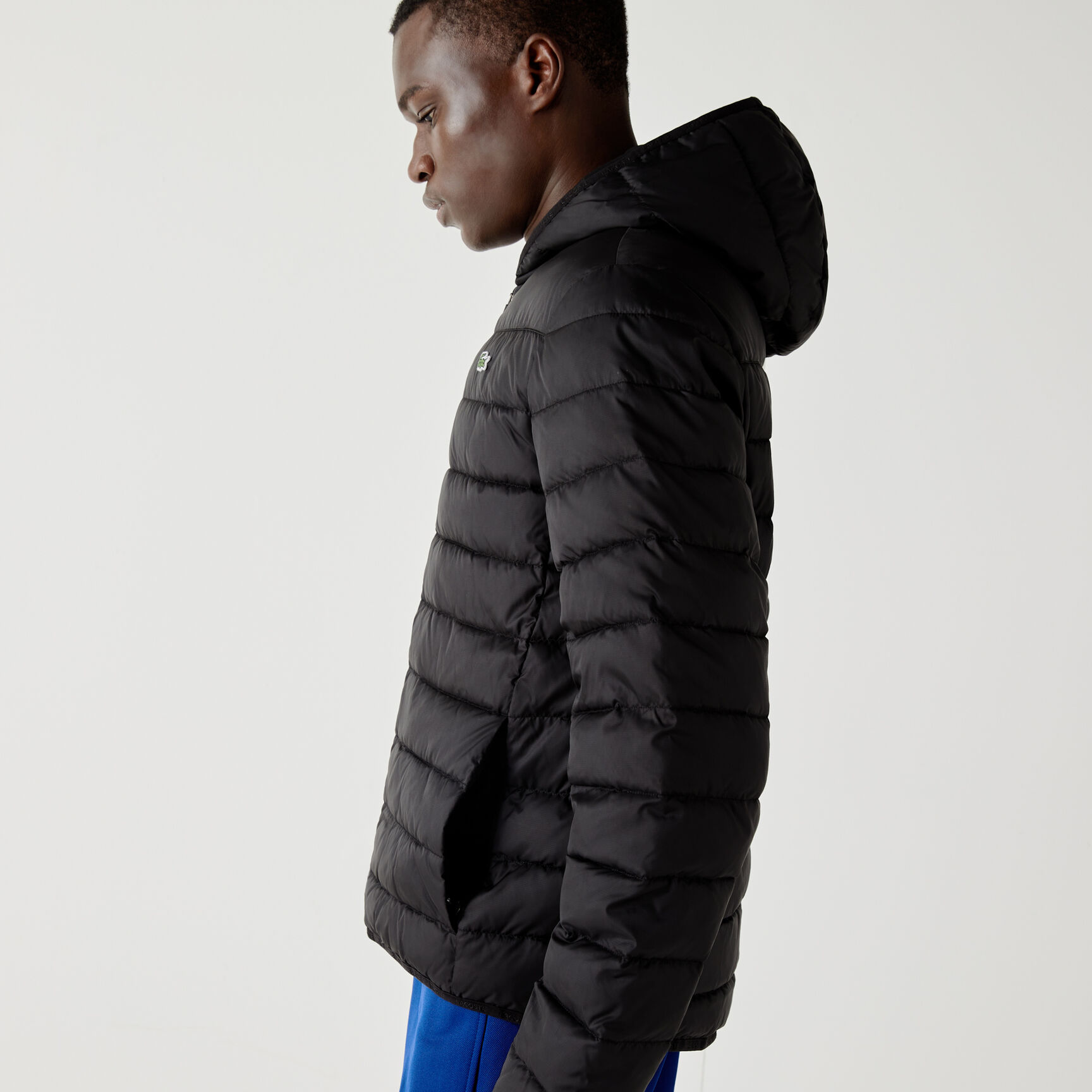 Men's Lacoste SPORT Hooded Water-Resistant Quilted Jacket Men's Lacoste SPORT Hooded Water-Resistant Quilted Jacket