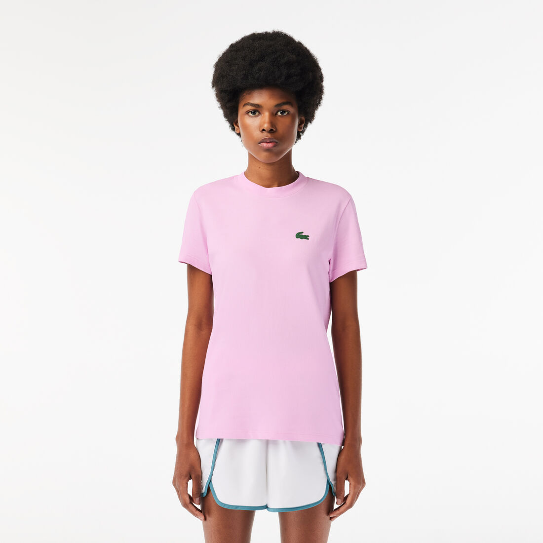 تيشيرت قطن جيرسيه عضوي للنساء من مجموعة Lacoste SPORT