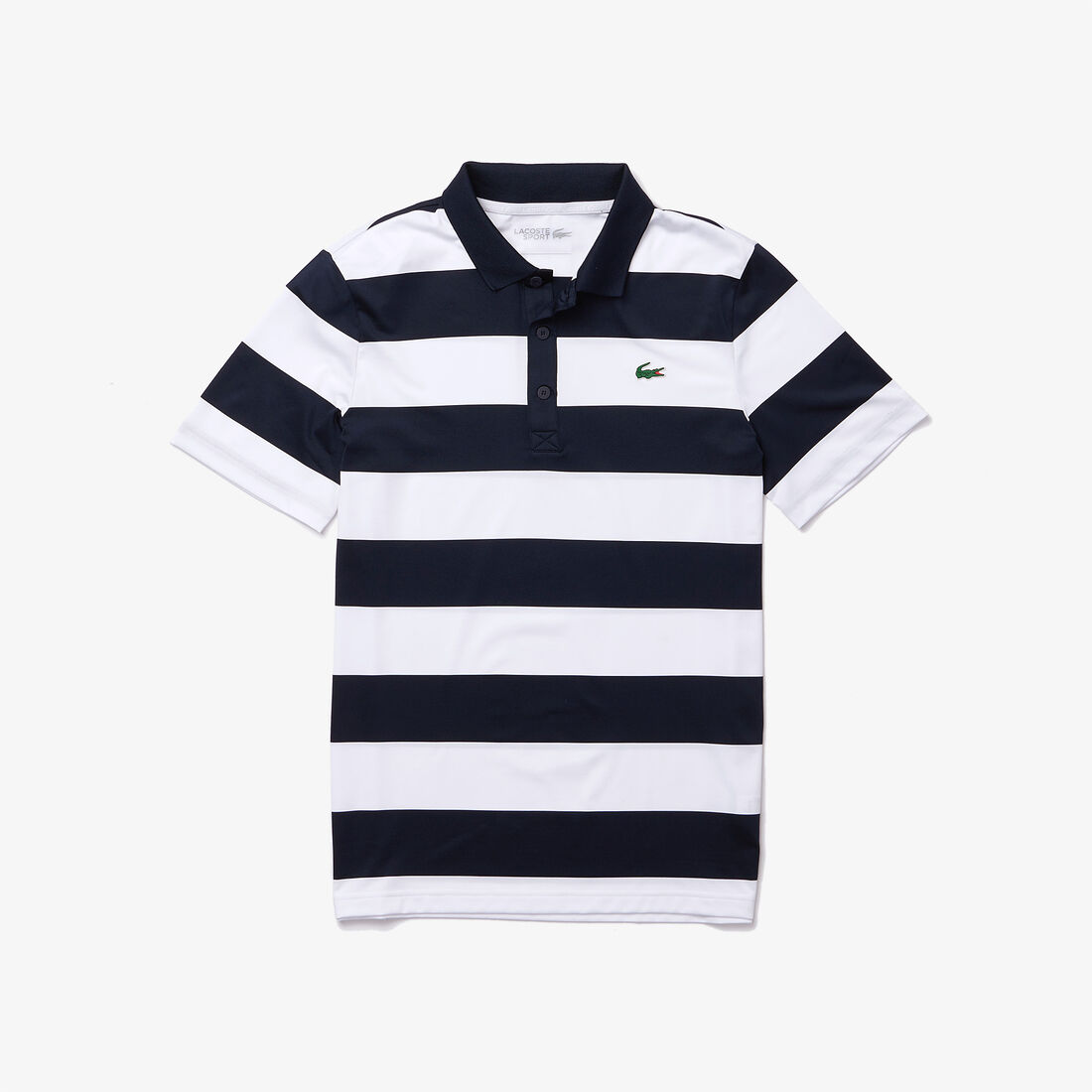 Men’s Lacoste SPORT Striped Breathable Stretch Golf Polo Shirt Men’s Lacoste SPORT Striped Breathable Stretch Golf Polo Shirt