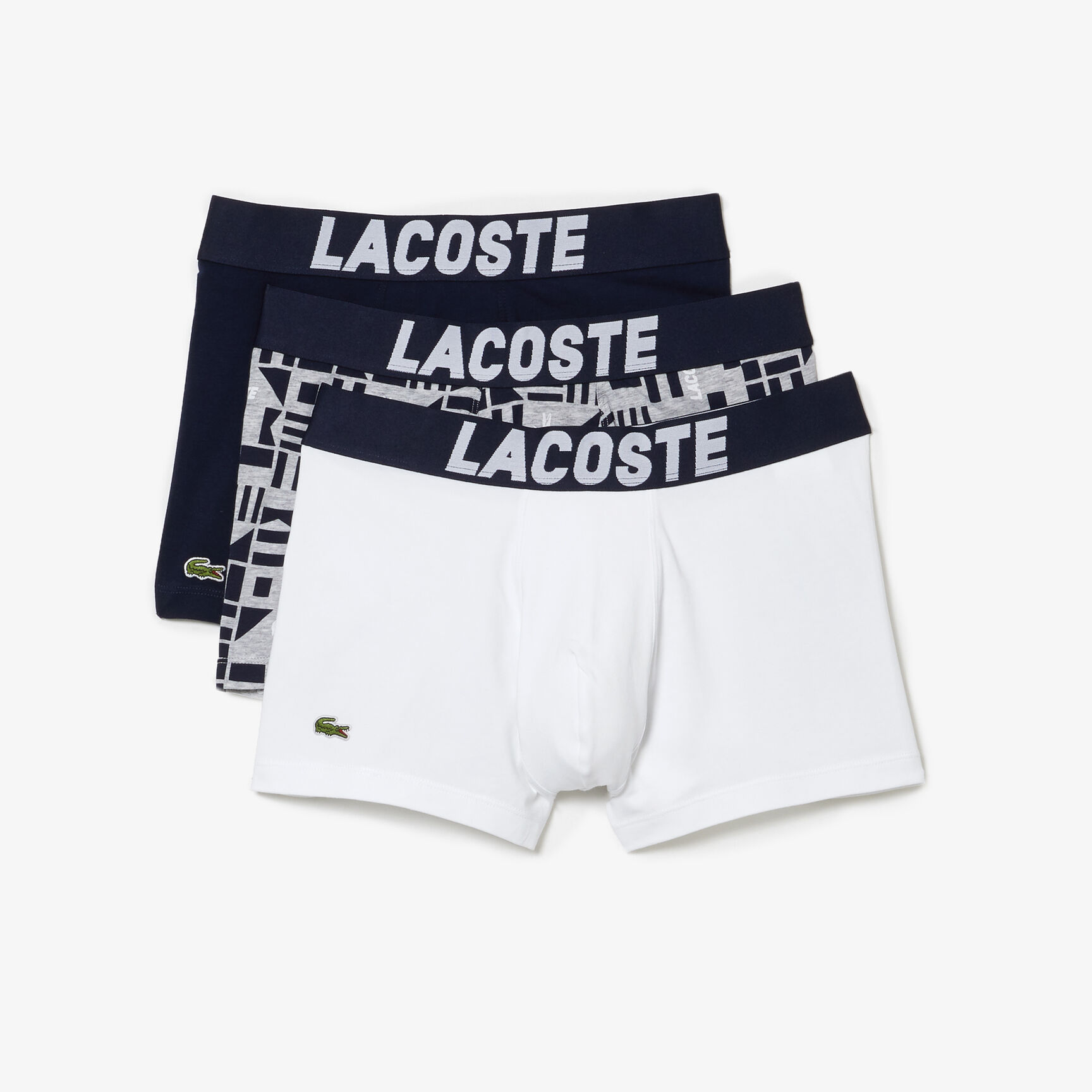 Men's Lacoste Nautical Print Trunk Three-Pack