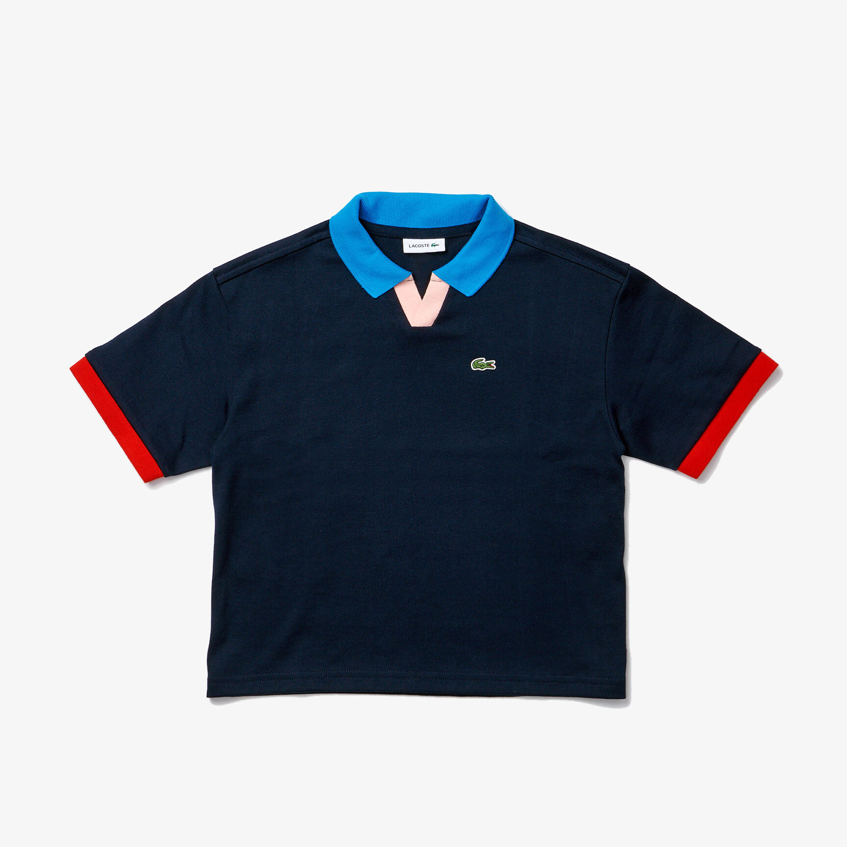 Girls’ Lacoste Colorblock Accents Cotton Polo Girls’ Lacoste Colorblock Accents Cotton Polo