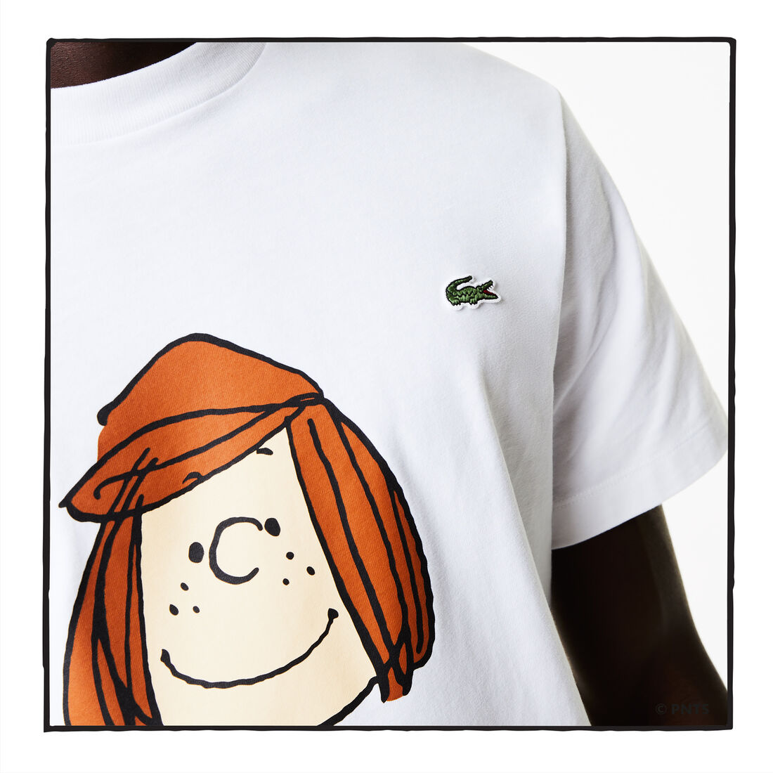 تيشيرت رجالي من القطن العضوي بياقة مستديرة من Lacoste x Peanuts تيشيرت رجالي من القطن العضوي بياقة مستديرة من Lacoste x Peanuts