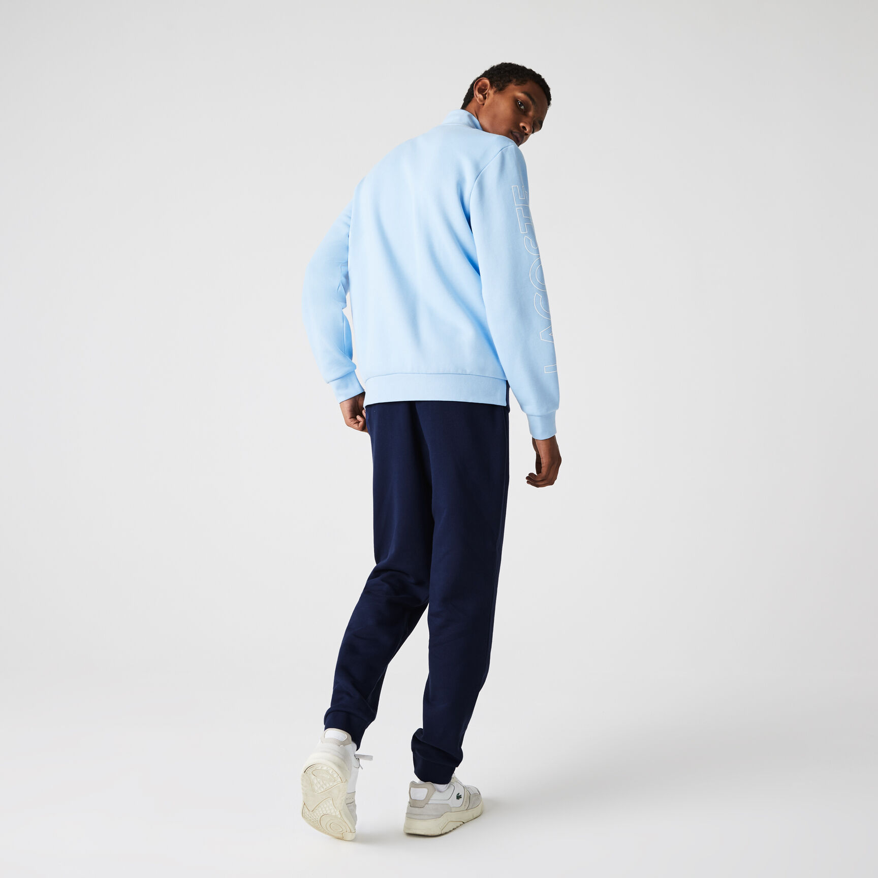 Men's Printed Colorblock Fleece Tracksuit