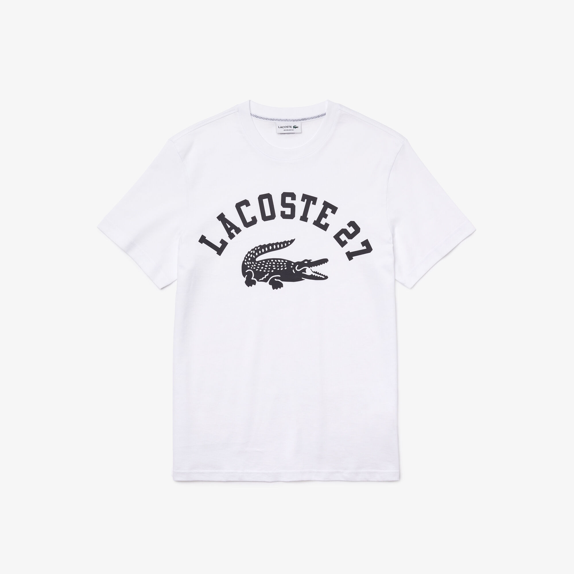 Buy Men s Crew Neck Lacoste 27 Print Cotton T shirt Lacoste EG