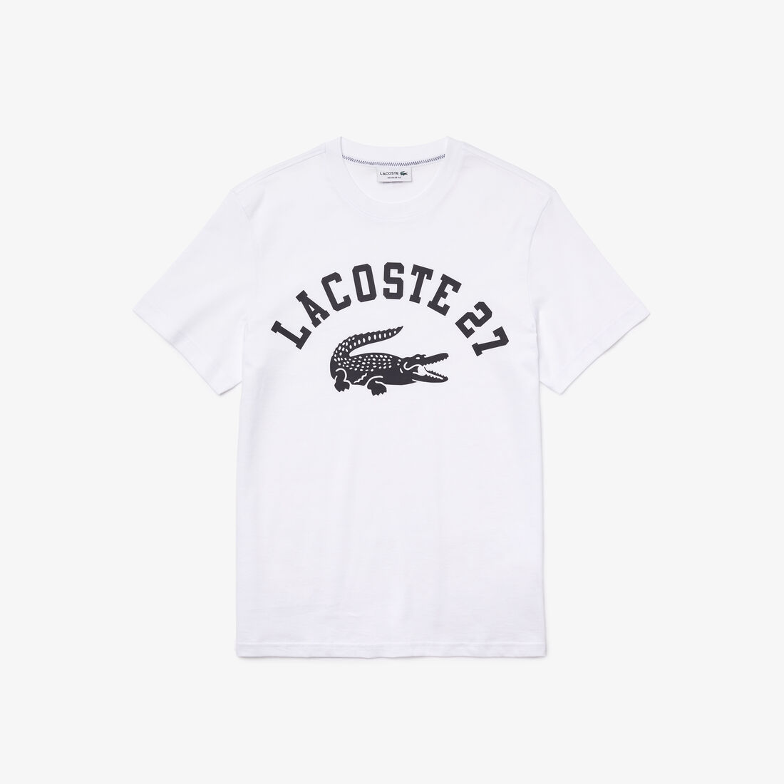 Men’s Crew Neck Lacoste 27 Print Cotton T-shirt Men’s Crew Neck Lacoste 27 Print Cotton T-shirt