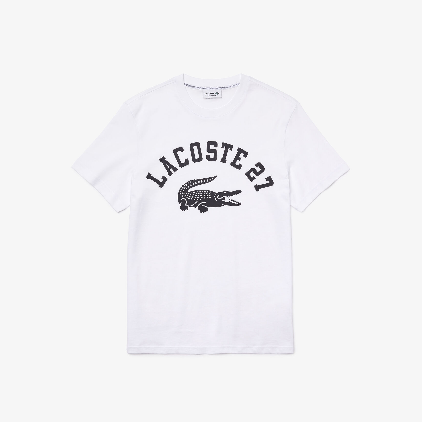Men’s Crew Neck Lacoste 27 Print Cotton T-shirt Men’s Crew Neck Lacoste 27 Print Cotton T-shirt