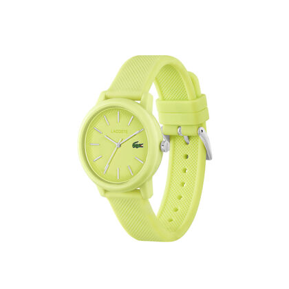 Women Yellow Silicone Strap Watch