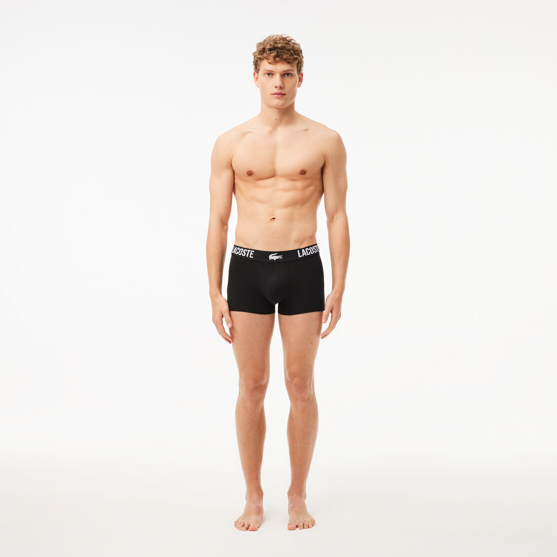 Men's Lacoste Branded Jersey Trunk Three-Pack