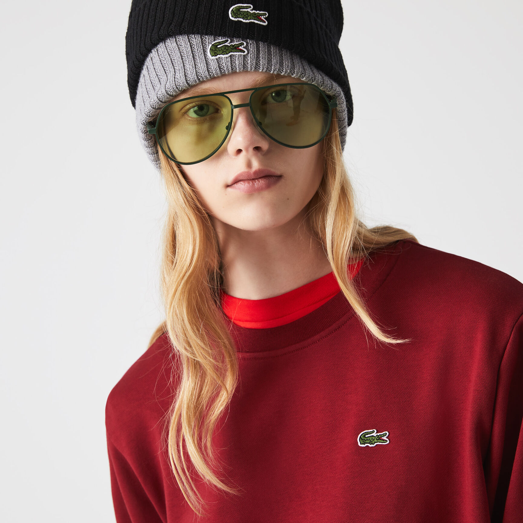 Women's Lacoste Unbrushed Fleece Jogger Sweatshirt Women's Lacoste Unbrushed Fleece Jogger Sweatshirt