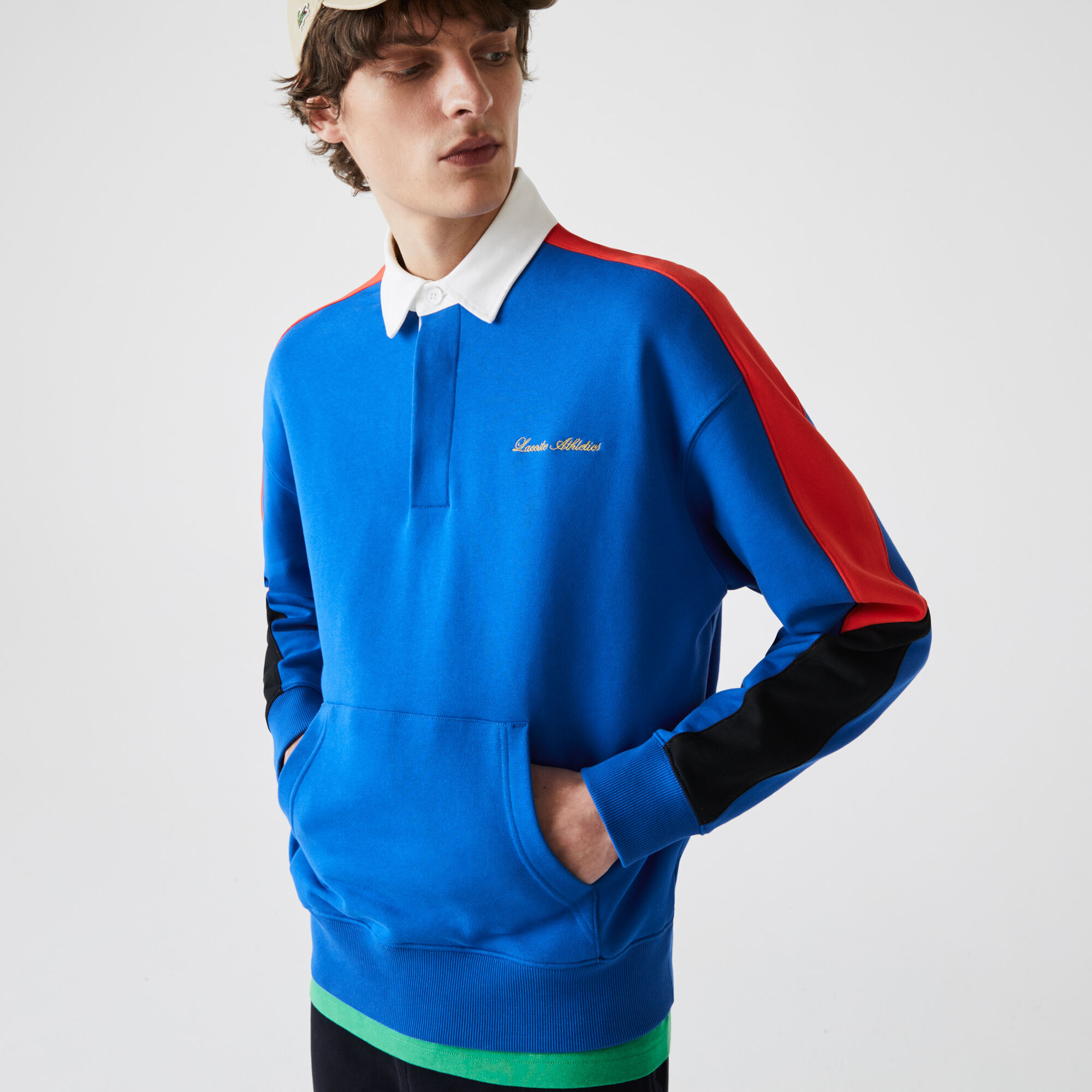 Men’s Lacoste LIVE Colourblock Fleece Polo Shirt Sweatshirt Men’s Lacoste LIVE Colourblock Fleece Polo Shirt Sweatshirt
