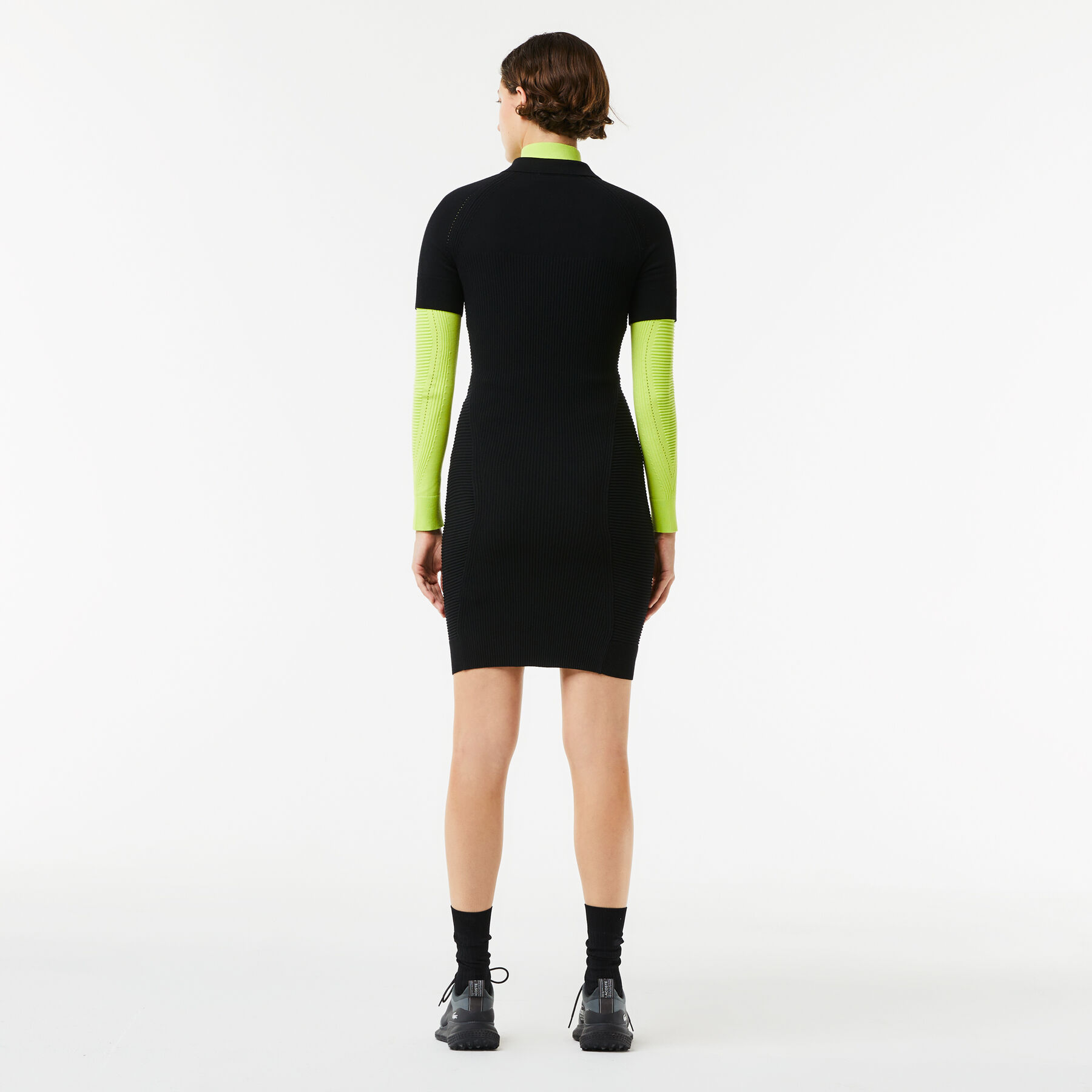 Women's Lacoste Knit Details Front Zip Dress women s lacoste knit details front zip dress