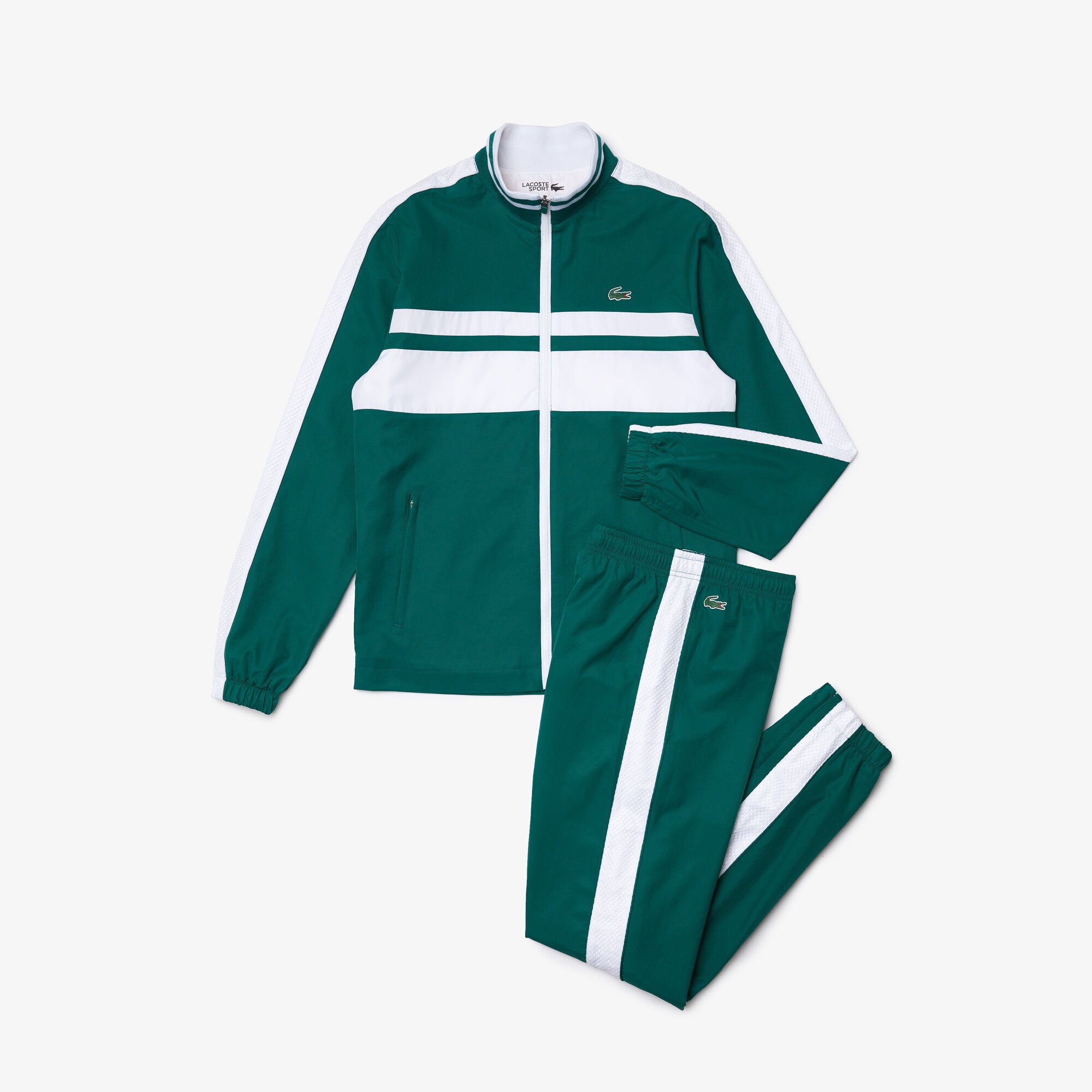 Green discount lacoste tracksuit
