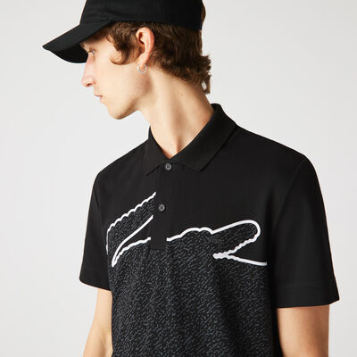 Men's Lacoste Regular Fit Print Stretch Cotton Piqué Polo Shirt