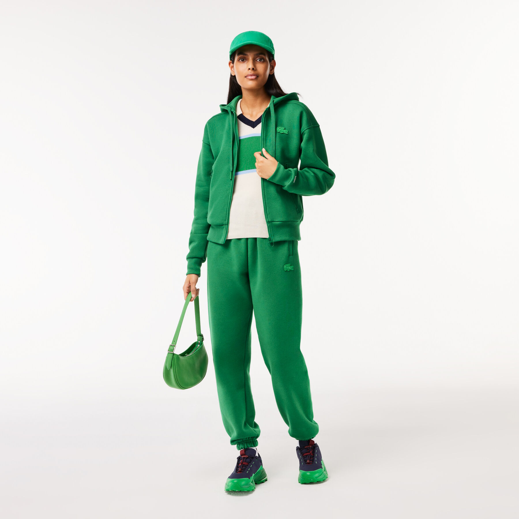 Zipped Cotton Jogger Sweatshirt