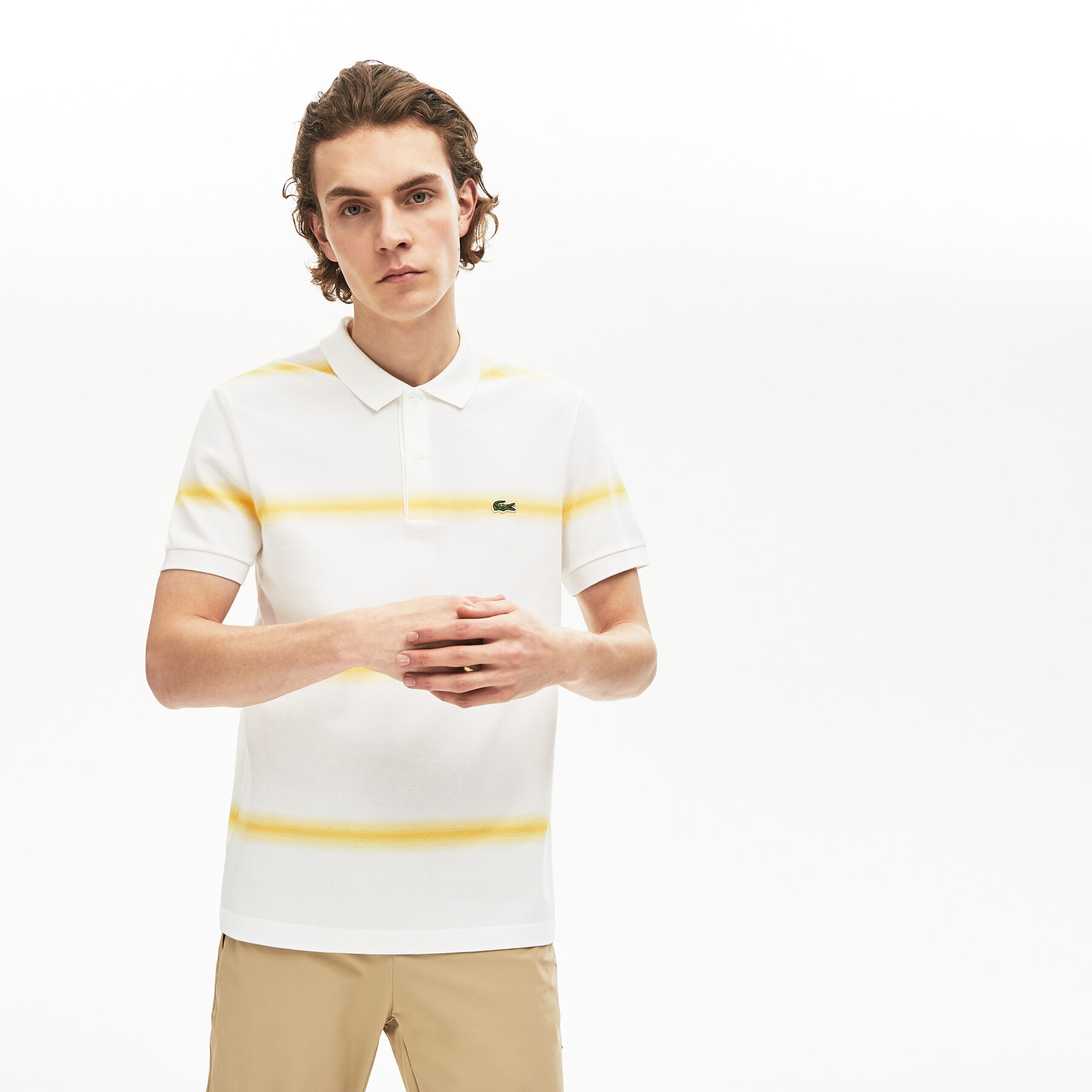 men s lacoste made in france regular fit cotton piqu  polo shirt