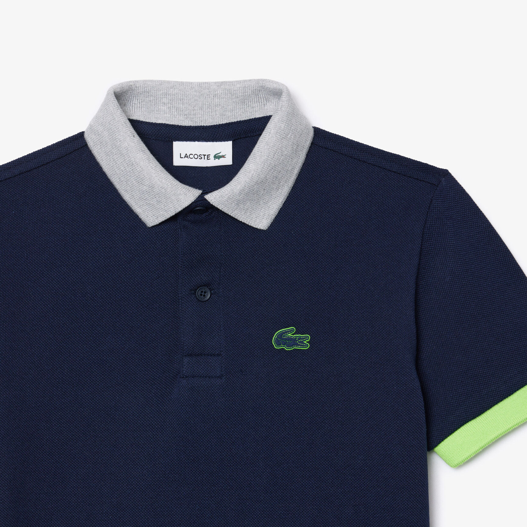 Colourblock Cotton Pique Polo Shirt