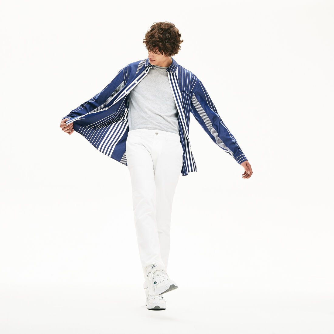 بنطال التشينو من الجبردين المرن بقصة ضيقة للرجال بنطال التشينو من الجبردين المرن بقصة ضيقة للرجال