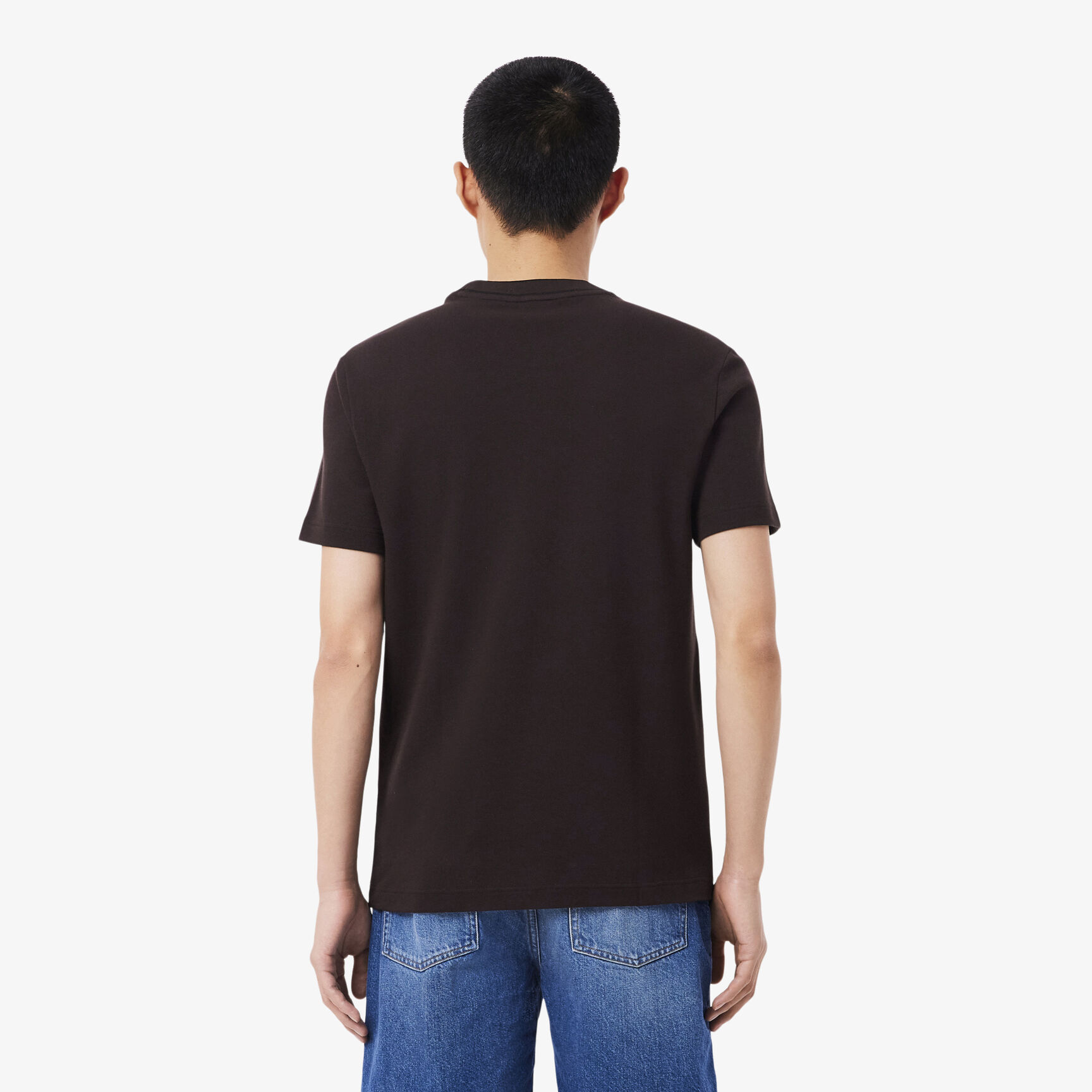 Stretch Pique Stripe Collar T-shirt