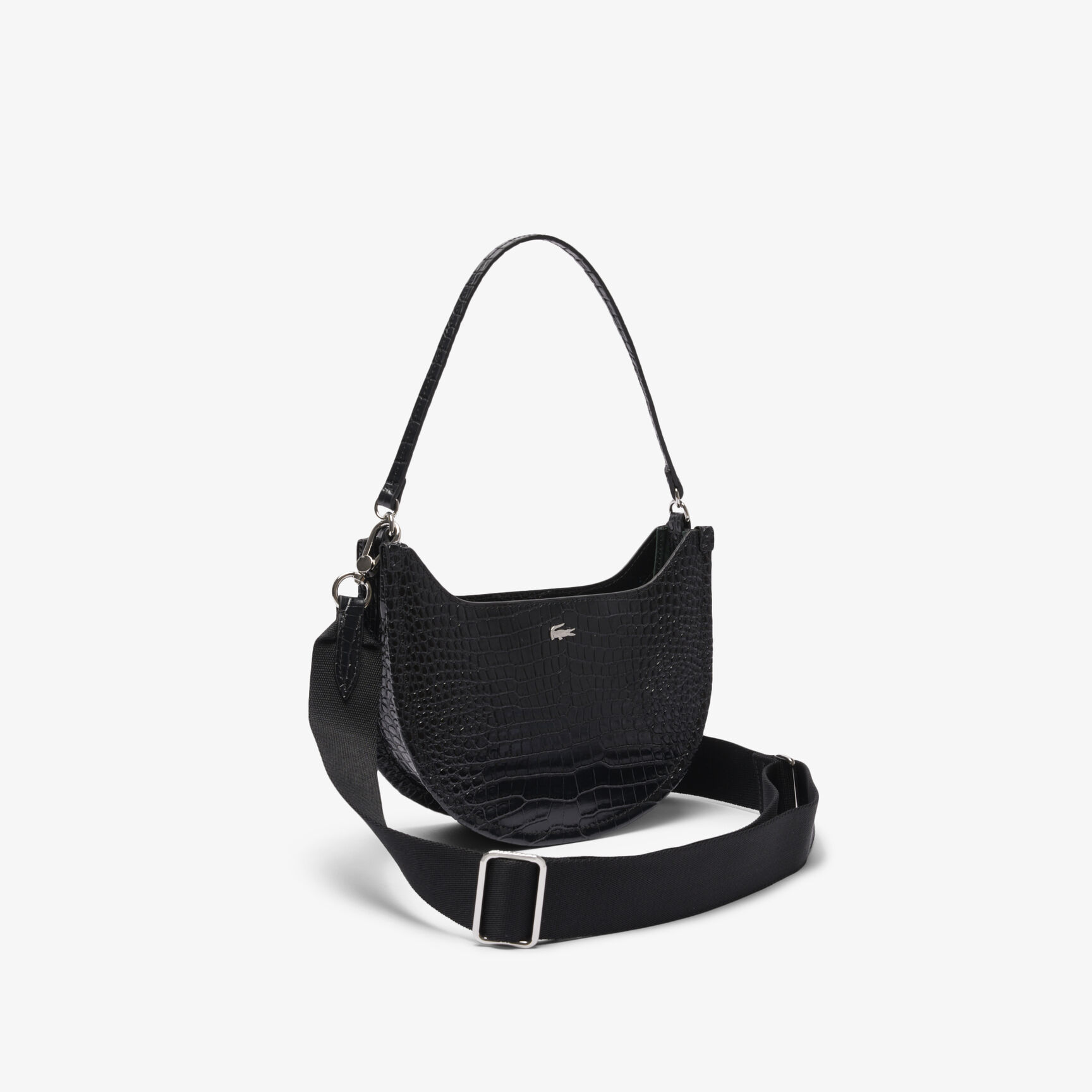 حقيبة شانتاكو صغيرة من الجلد المنقوش على شكل نصف قمر حقيبة شانتاكو صغيرة من الجلد المنقوش على شكل نصف قمر