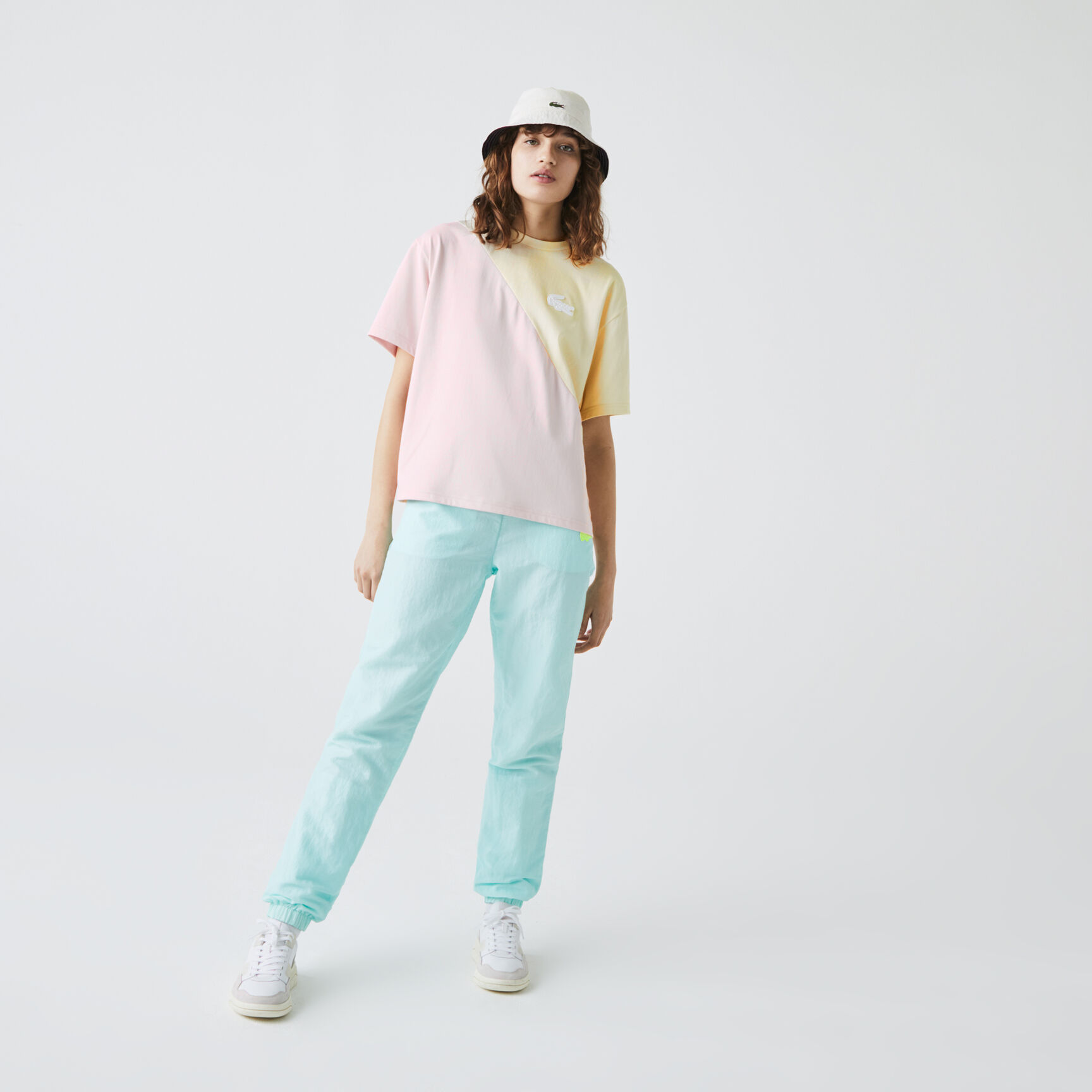 Women’s Lacoste LIVE Loose Bicolour Cotton T-shirt Women’s Lacoste LIVE Loose Bicolour Cotton T-shirt