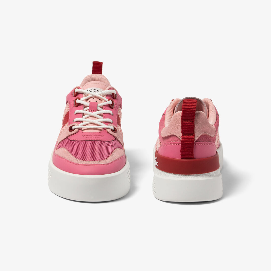 Women's Lacoste L002 Leather Heel Pop Trainers Women's Lacoste L002 Leather Heel Pop Trainers