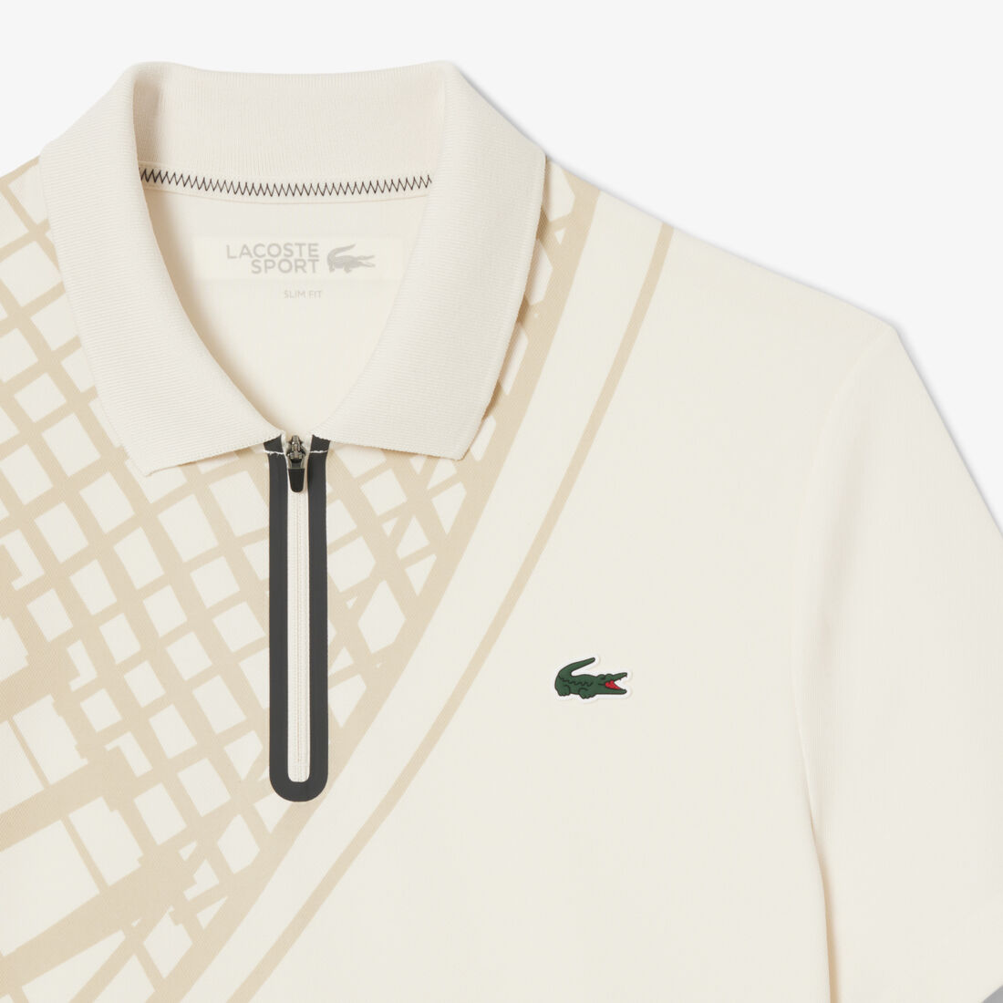 قميص بولو تنس بقصّة ضيقة مطبوع وجاف للغاية قميص بولو تنس بقصّة ضيقة مطبوع وجاف للغاية