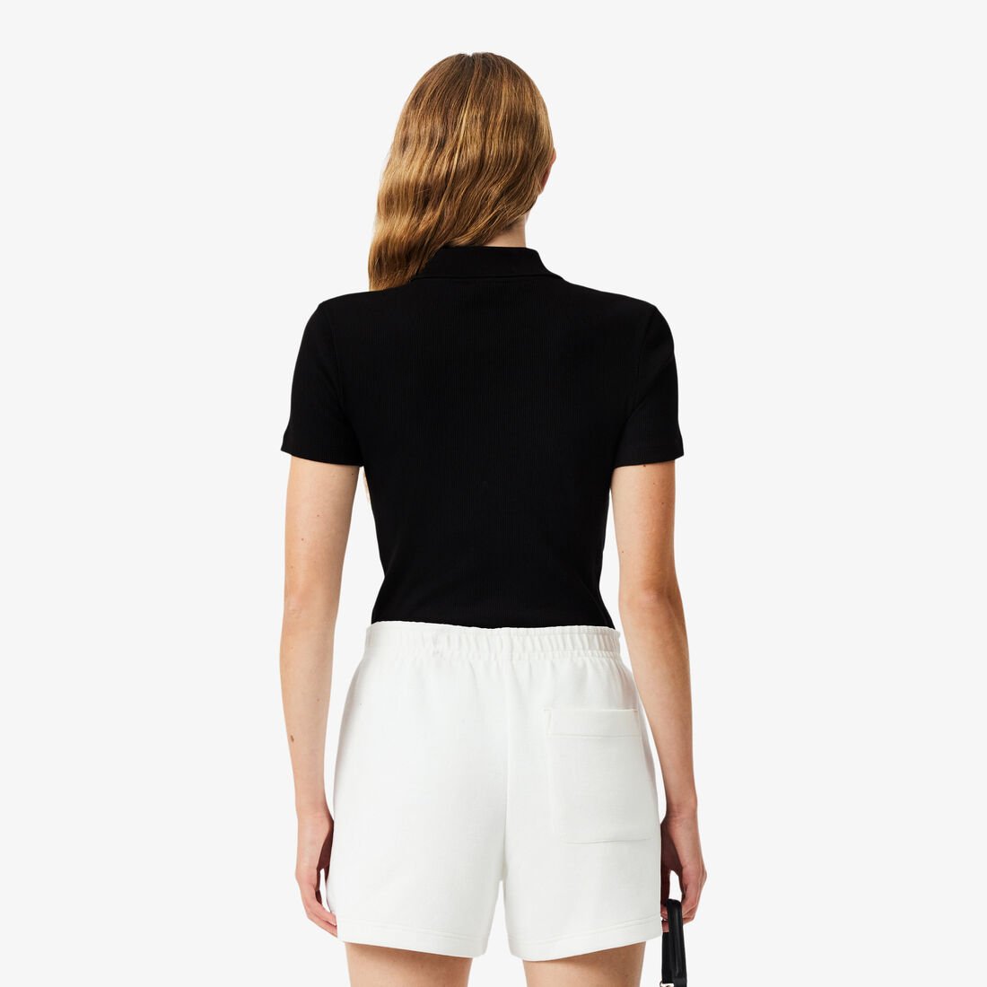 تيشيرت بولو L.12.D بقصة ضيقة من القطن المضلع تيشيرت بولو L.12.D بقصة ضيقة من القطن المضلع